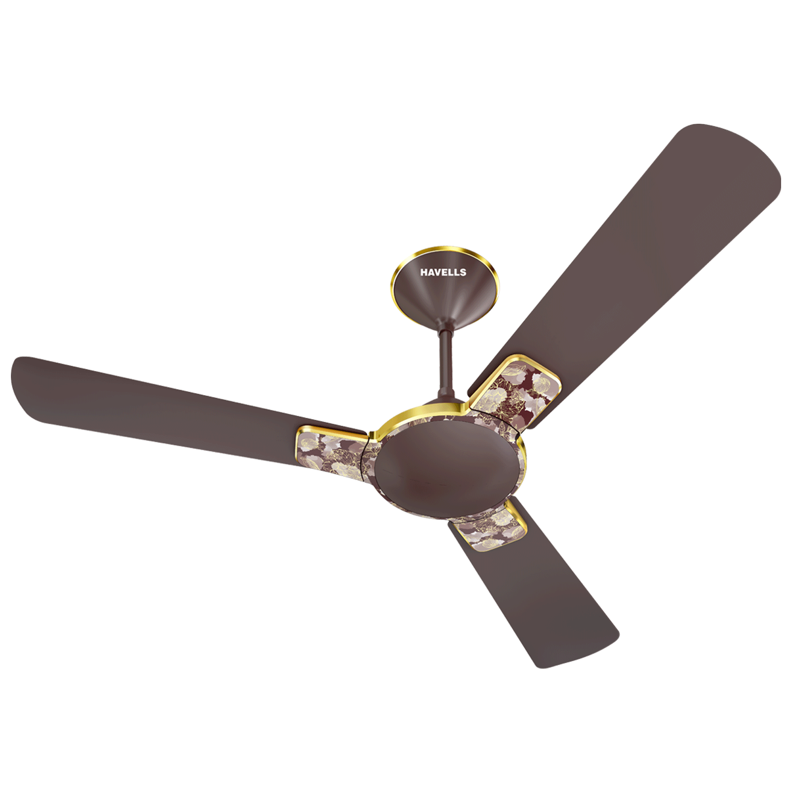 Havells Enticer Art - NS Flora 120cm Sweep 3 Blade Ceiling Fan (390 RPM Spin Speed, FHCEASTFEB48, Espresso Brown)