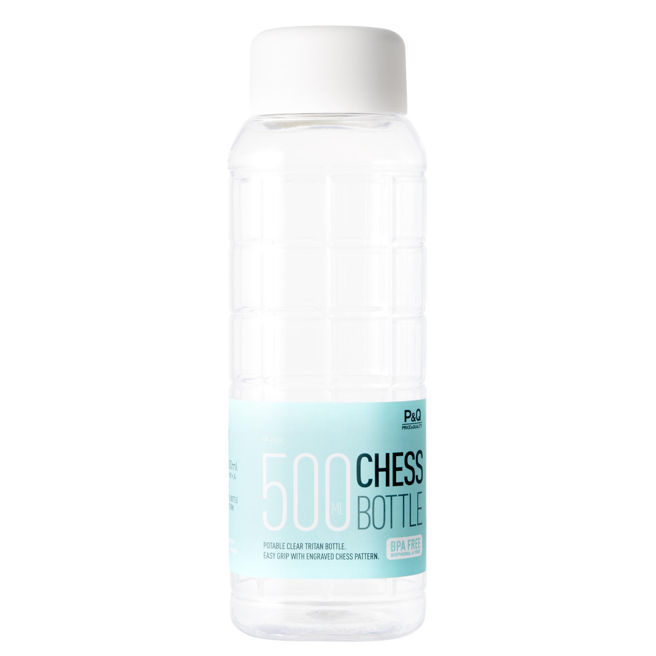 

Lock & Lock Chess 500 ml Plastic Water Bottle (HAP816W, White), No color