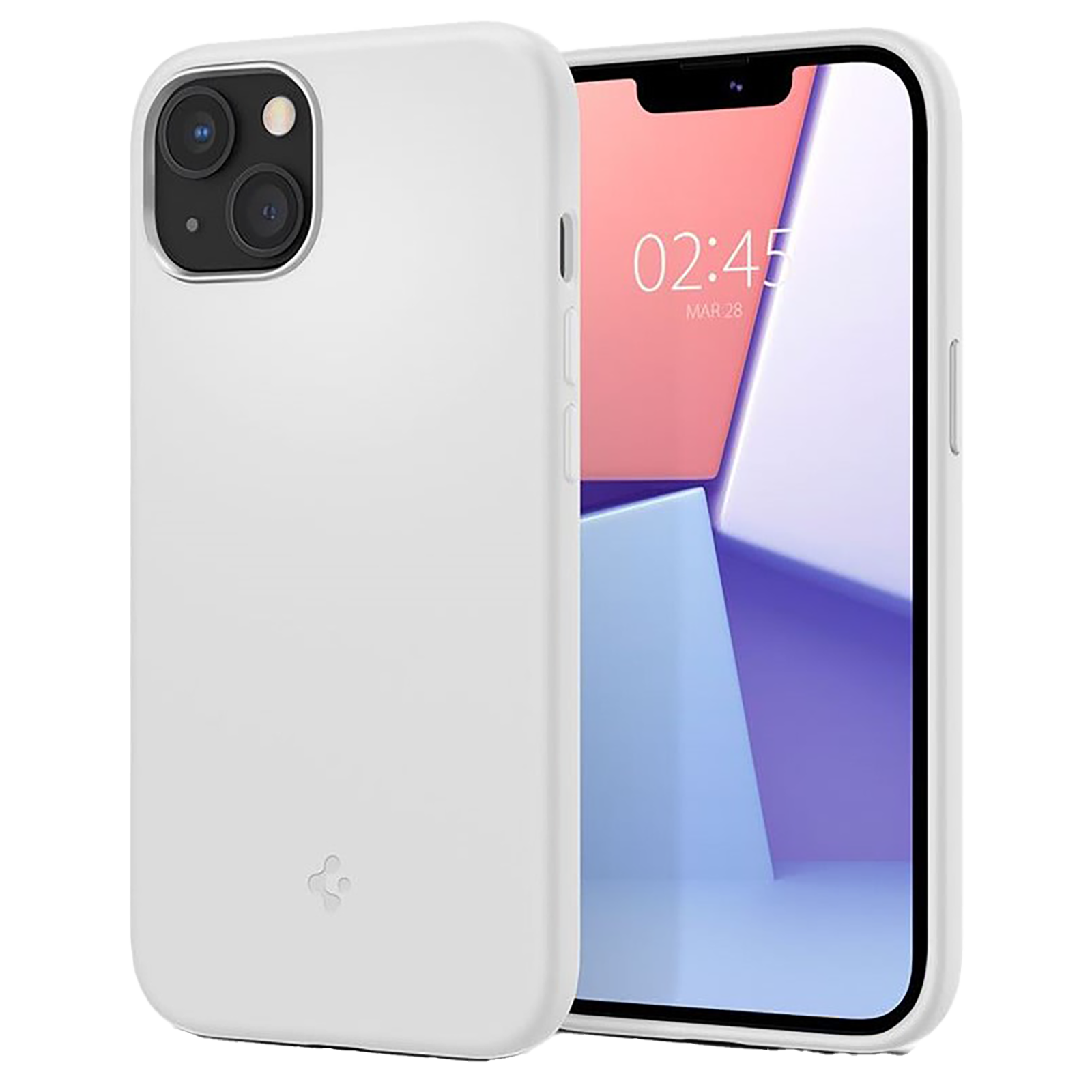 

Spigen Silicone Fit Back Case For iPhone 13 Mini (ACS03340, White), No color