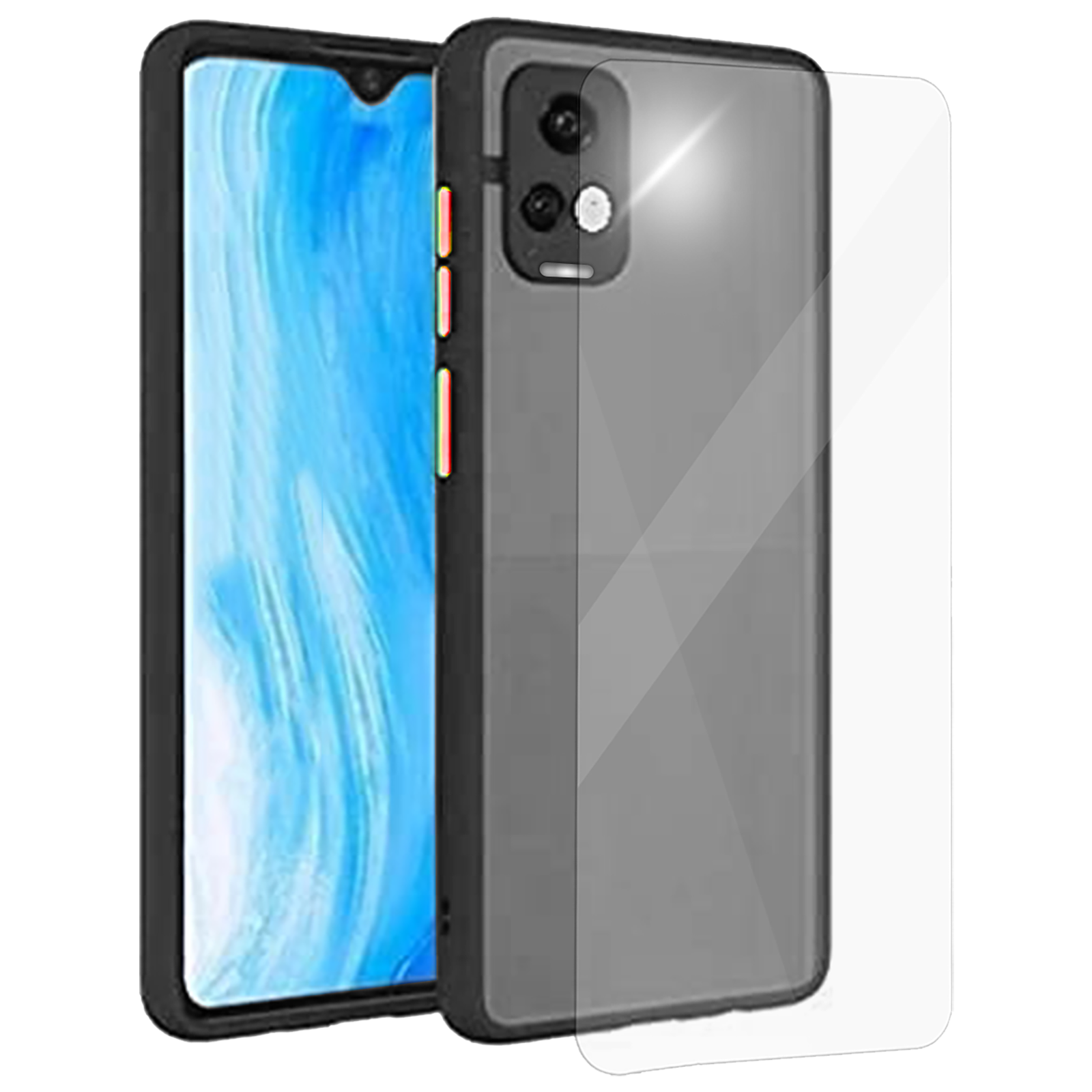 

Arrow Duplex Combo Back Case and Temper Glass For Vivo Y72 (Enhanced Camera Protection, AR-1150, Black), No color