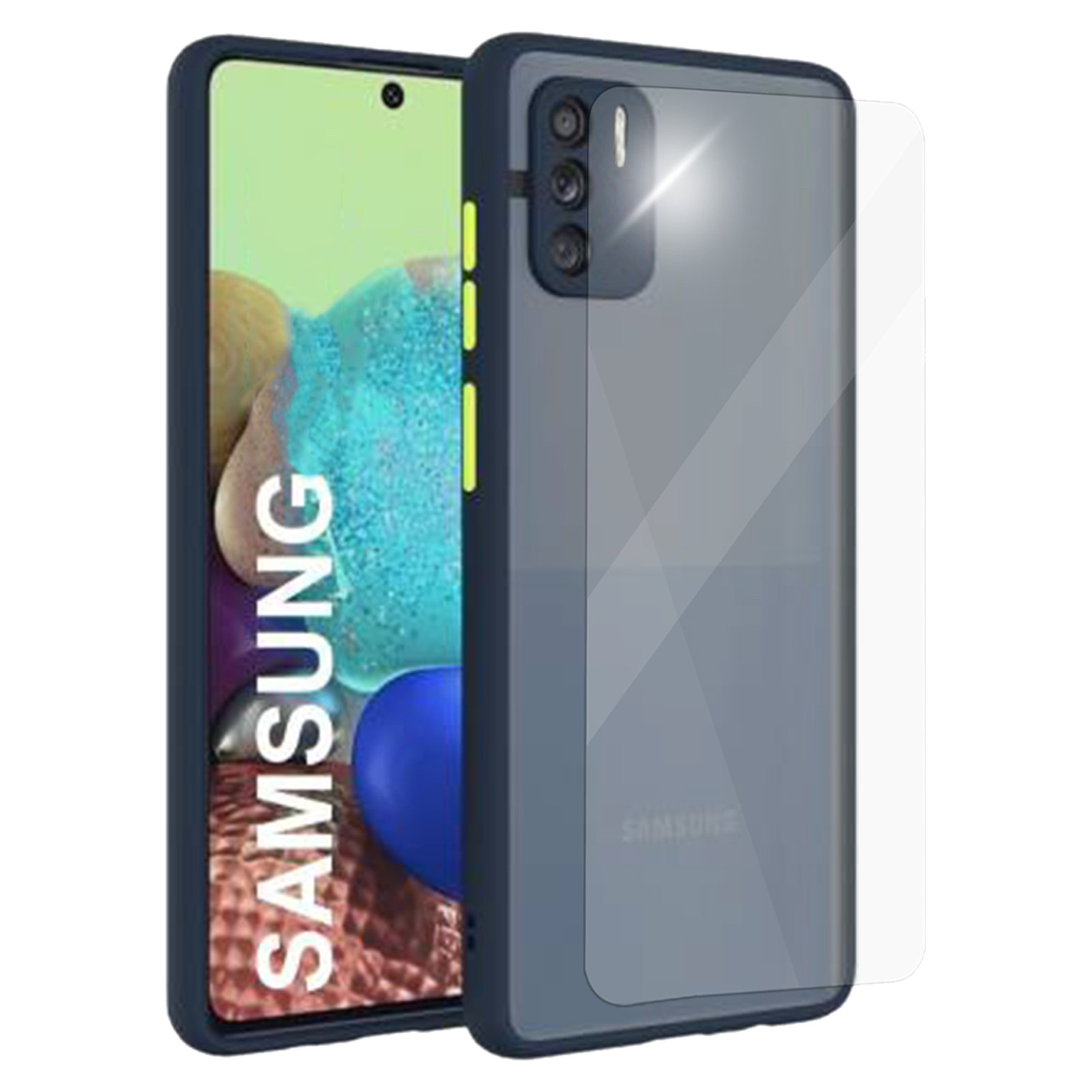 

Arrow Duplex Combo Back Case and Temper Glass For Xiaomi Note 10T (Enhanced Camera Protection, AR-1173, Blue), No color