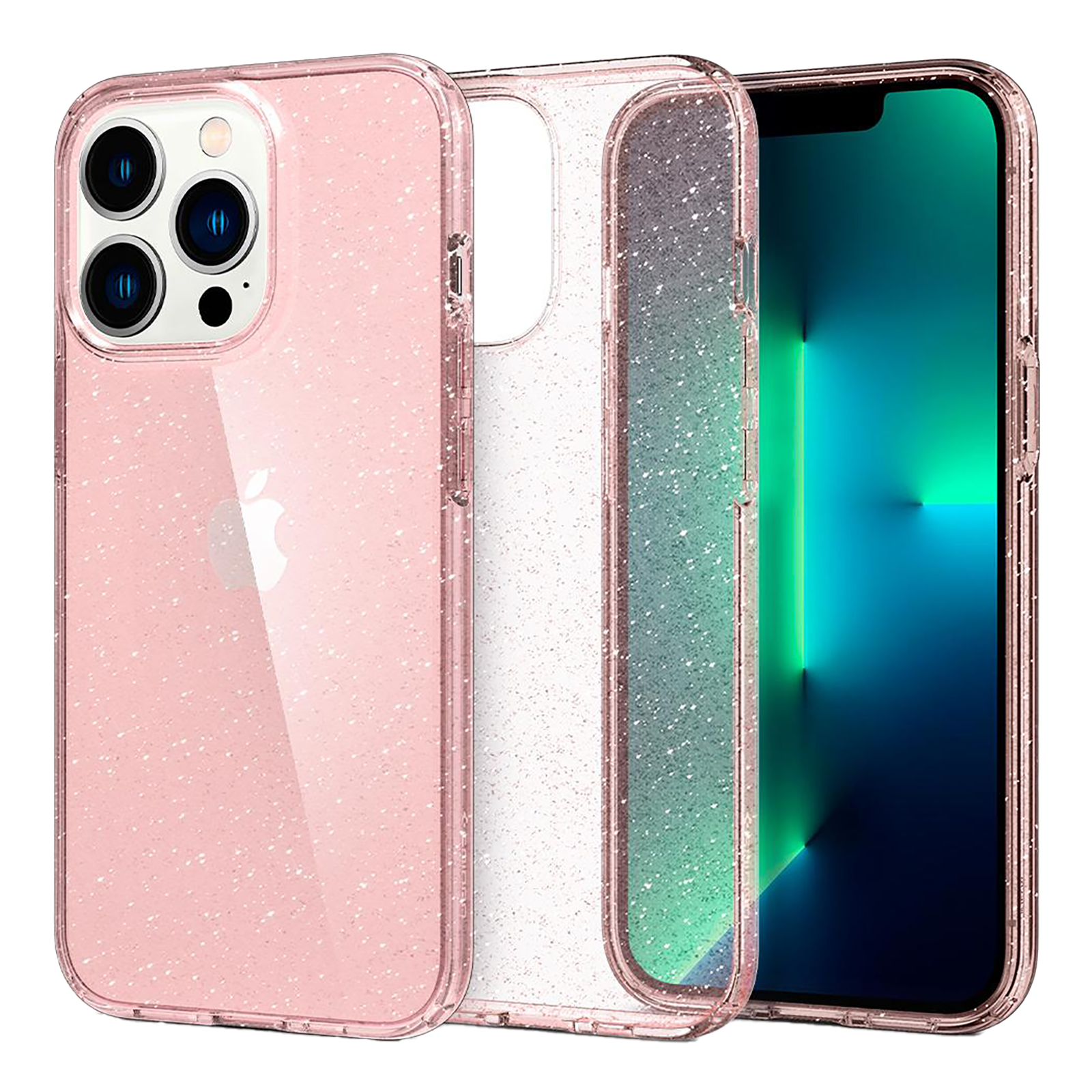 Spigen Liquid Crystal Glitter TPU Back Case For iPhone 13 Pro (ACS03256, Rose Quartz)_1