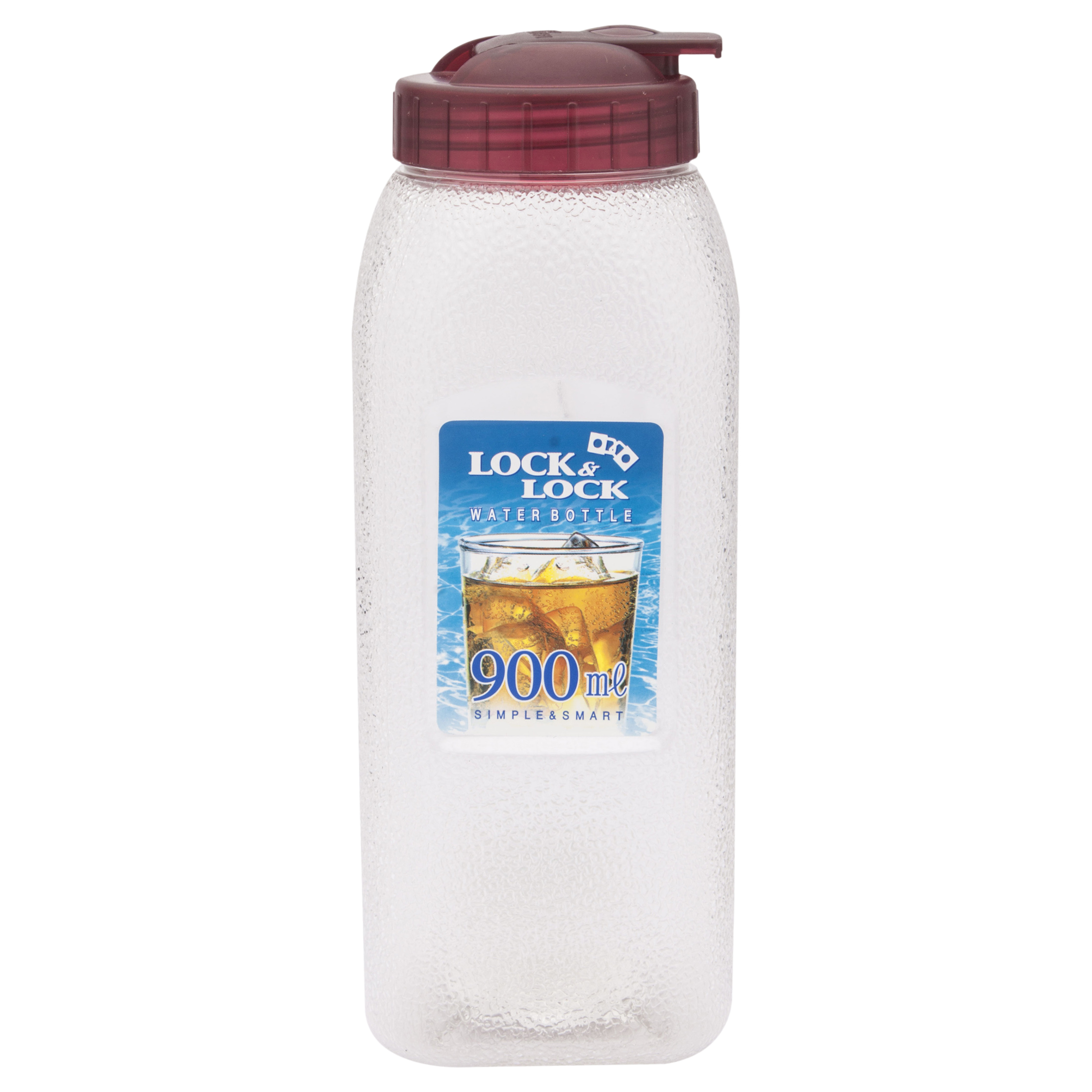 

Lock & Lock 900 ml PET Plastic Water Bottle (Freezer Safe, HAP728RD, Transparent), No color