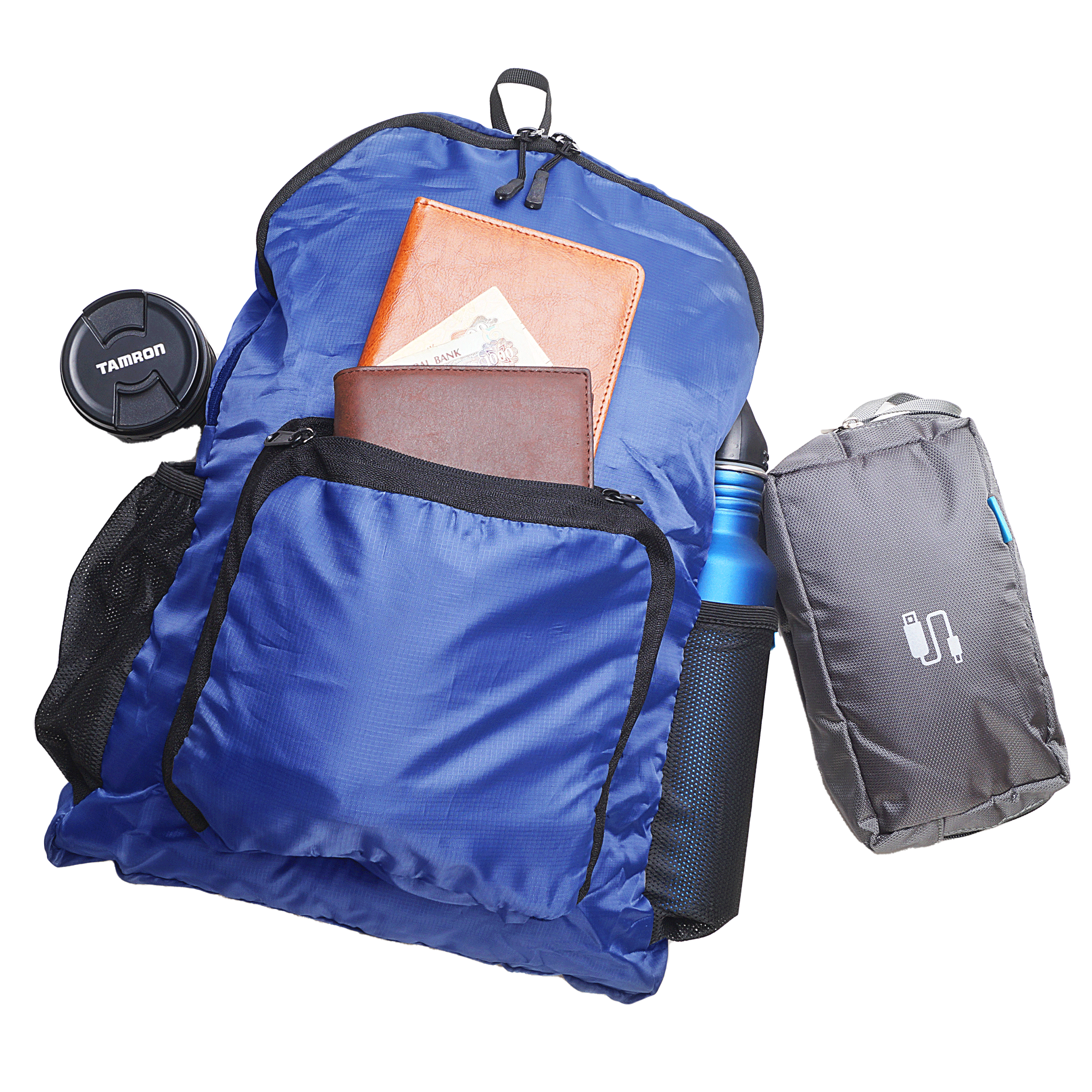 Traveldoo Lightweight Folding Backpack (CBX01002, Blue)