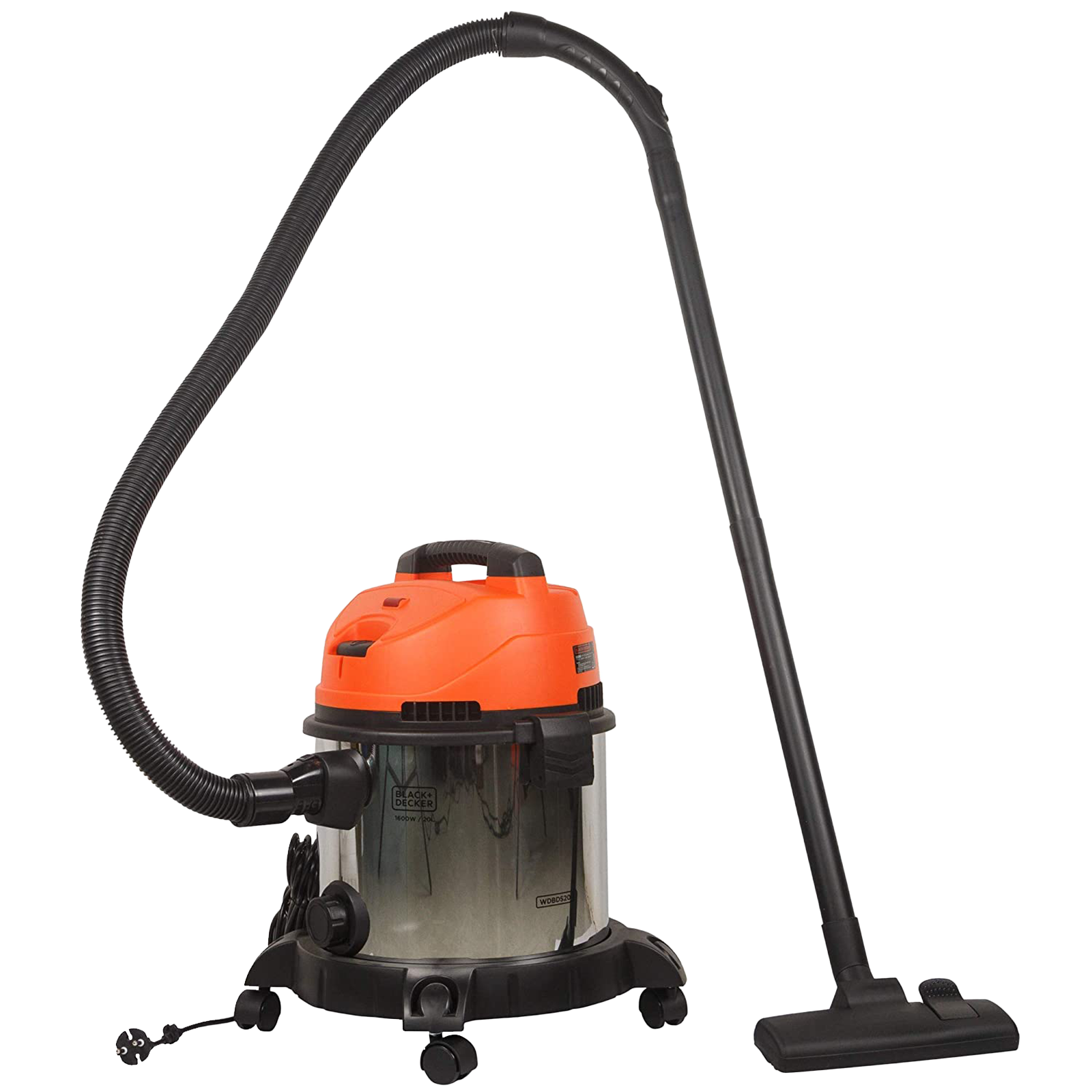 Black & Decker 1600 Watts Wet & Dry Vacuum Cleaner (WDBDS20-IN, Orange)_1