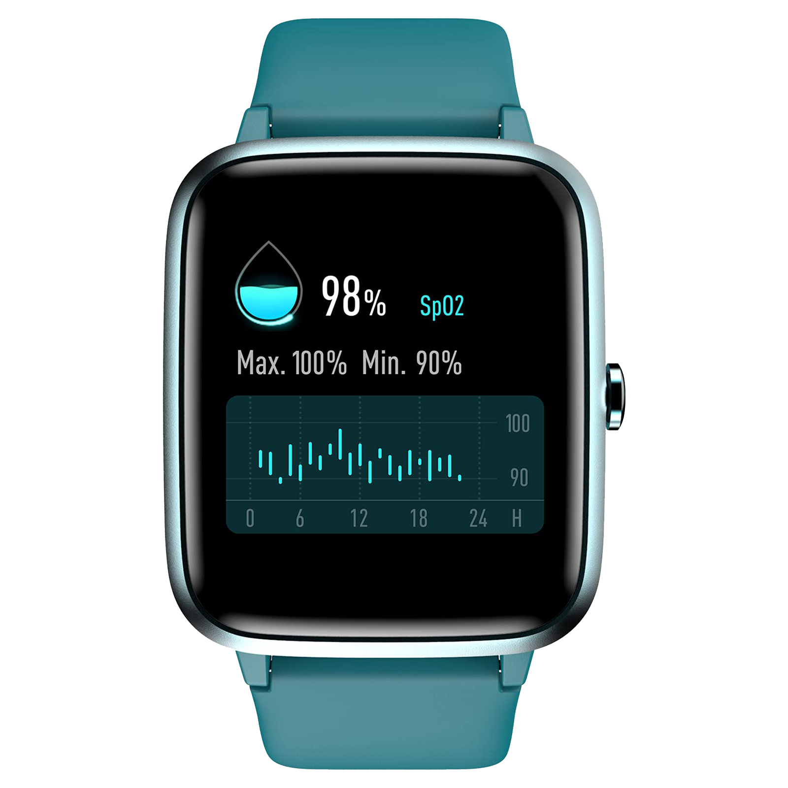 noise - noise ColorFit Pro 2 Oxy Smart Watch (33mm) (Customizable and Cloud-Based Watch Face,wrb-sw-colorfitpro, Teal Green,TPU)