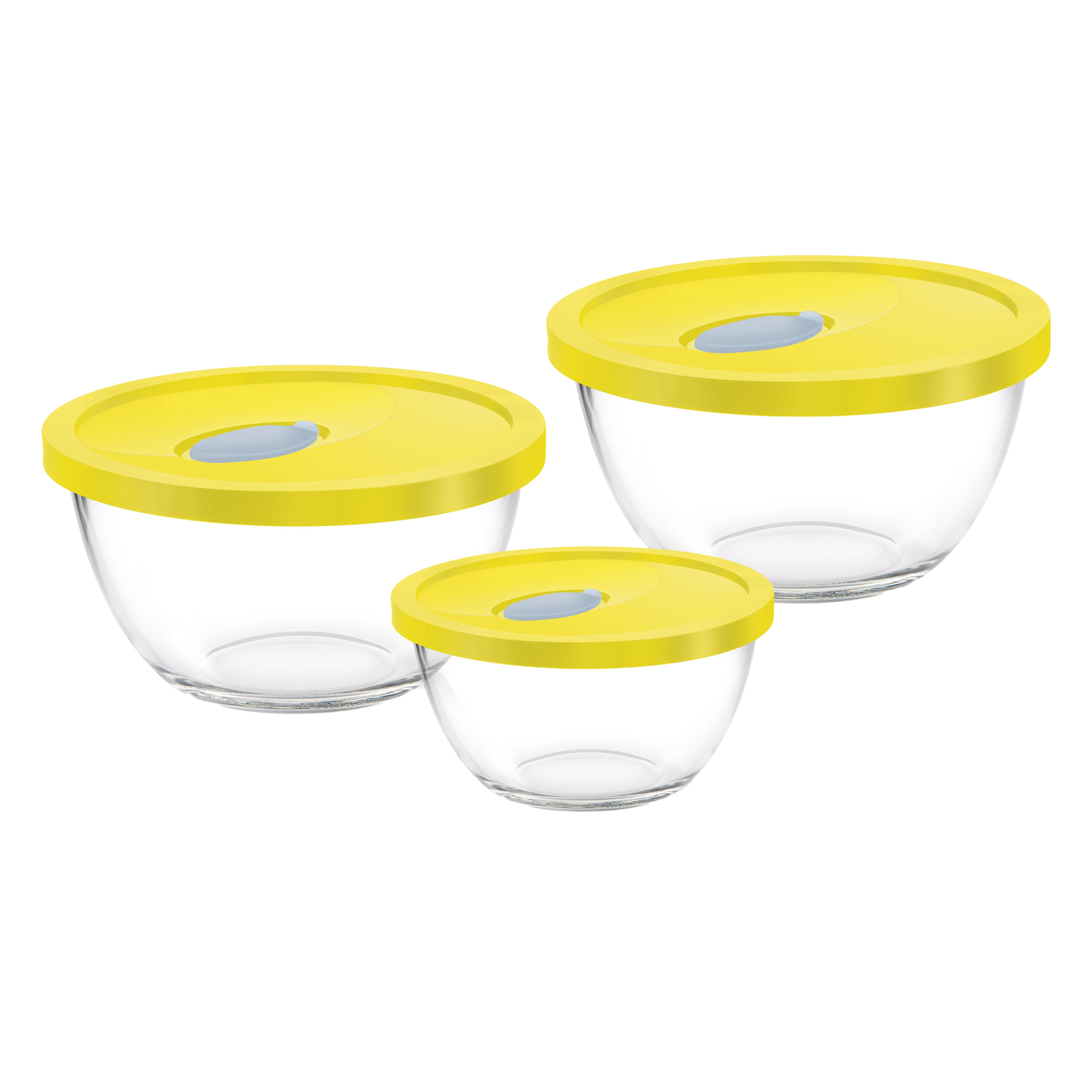 Treo 500ml, 1L and 1.5L Glass Mixing Bowls with Flexi Lid (Stain Resistant, DGWFFGB414RETL0008, Transparent)_1