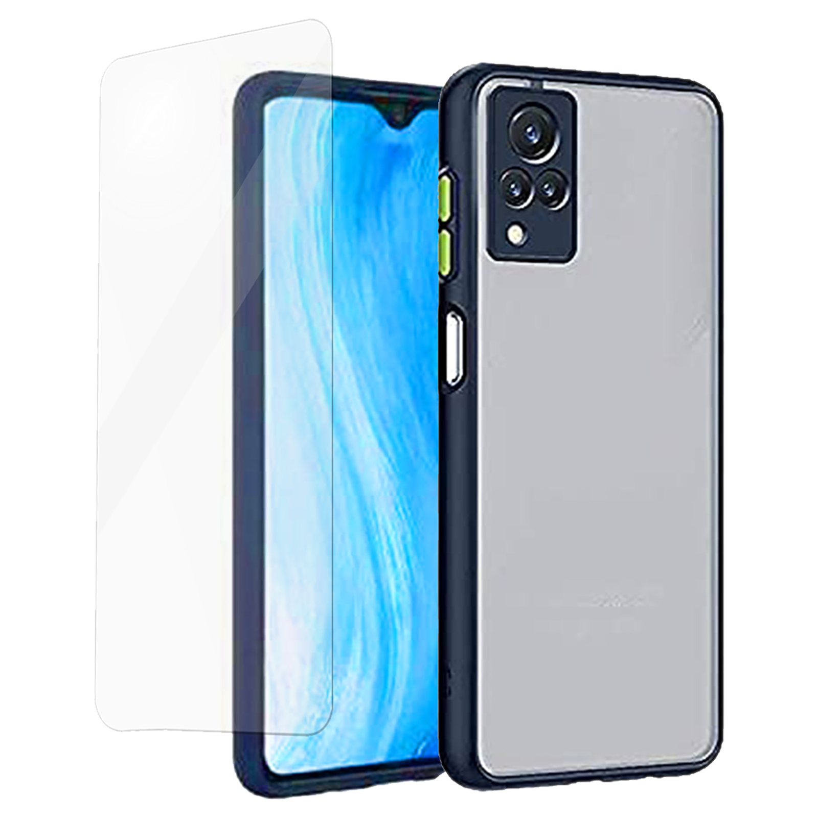 

ARROW Duplex Combo Polycarbonate Back Cover for Vivo Y33S (Camera Protection, Blue)