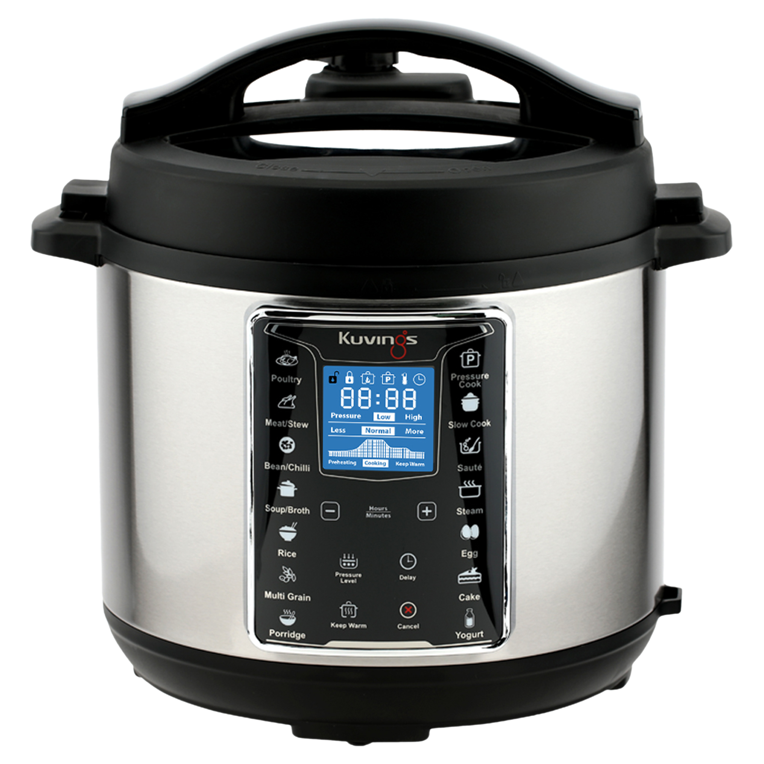Kuvings Multipot 6 Litres Electric Rice Cooker (LCD Screen with Cooking Progress Indicator, ACCKMP, Dark Silver)_1