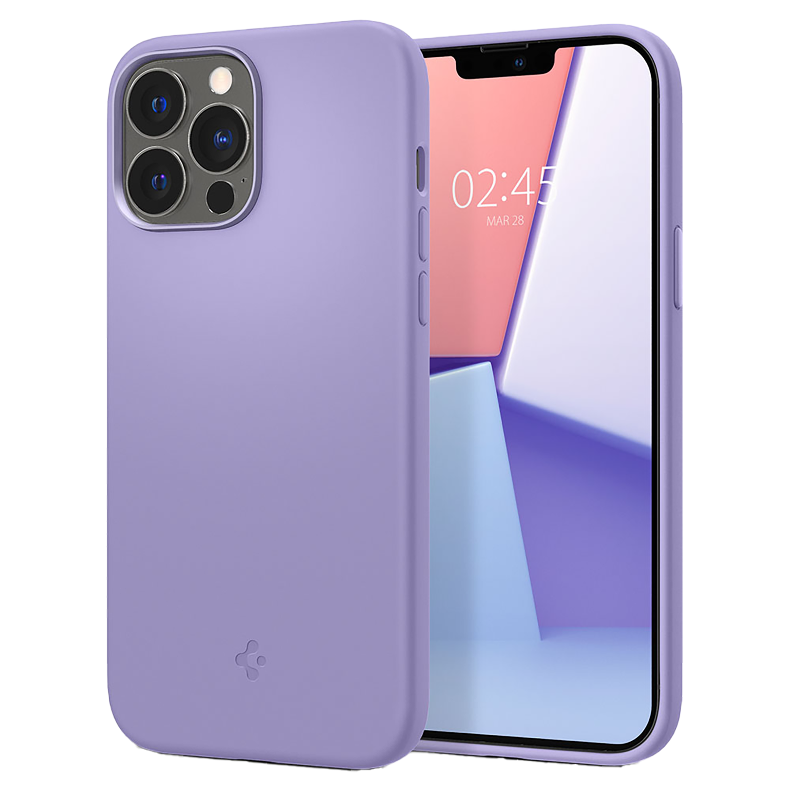 

Spigen Silicone Fit Back Case for iPhone 13 Pro (Drop Defense, ACS03286, Iris Purple), No color