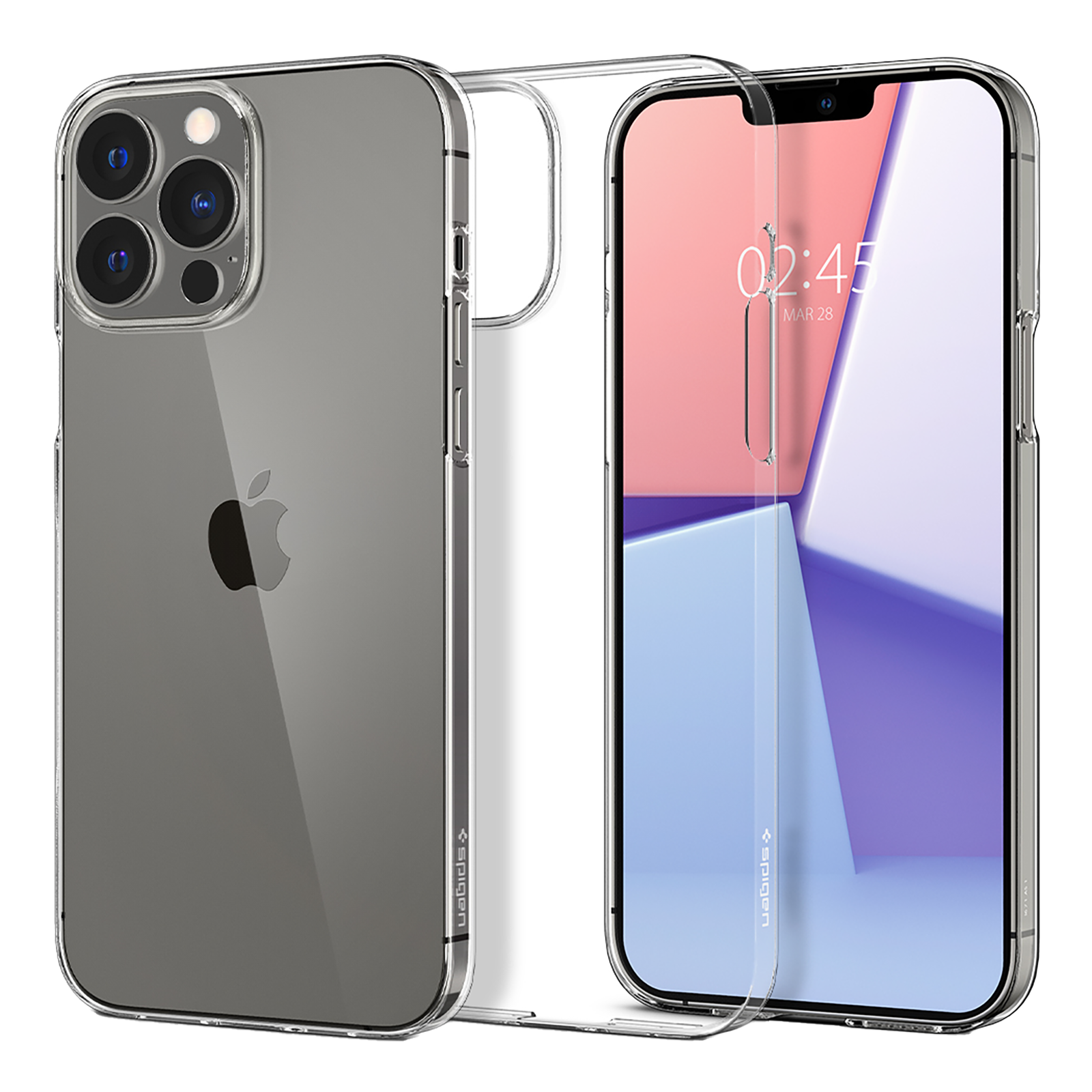 

Spigen AirSkin Polycarbonate Back Case for iPhone 13 Pro Max (ACS03196, Crystal Clear), No color