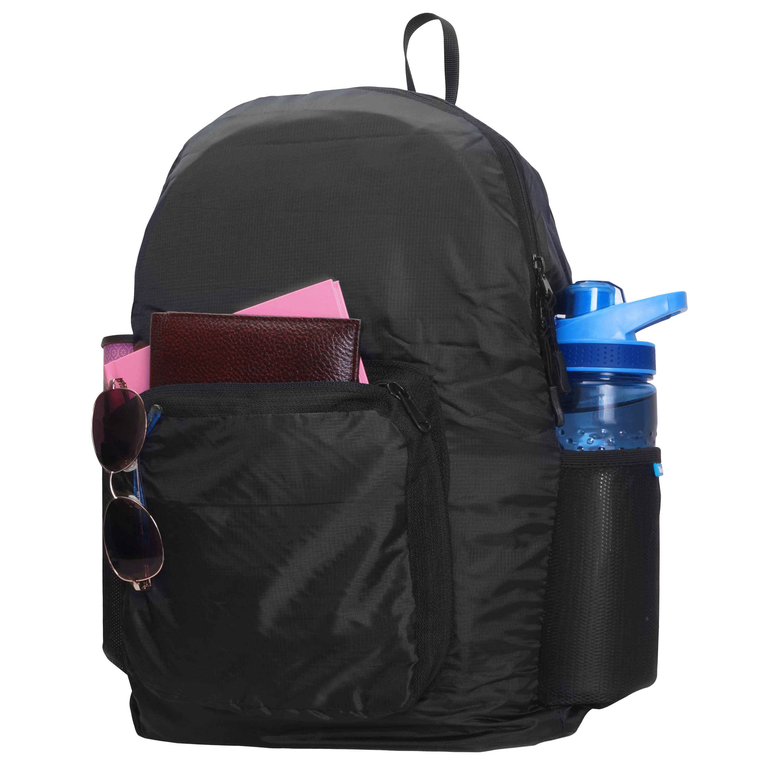 Traveldoo Lightweight Folding Backpack (CBX01001, Black)