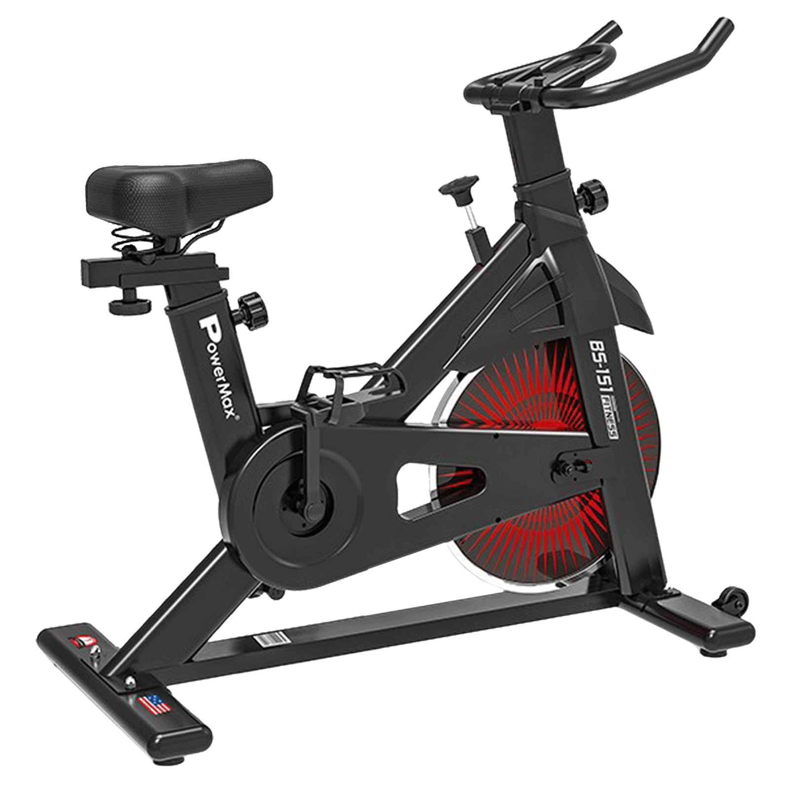Powermax Fitness Cycle (Friction Braking System, BS-151, Black)_1