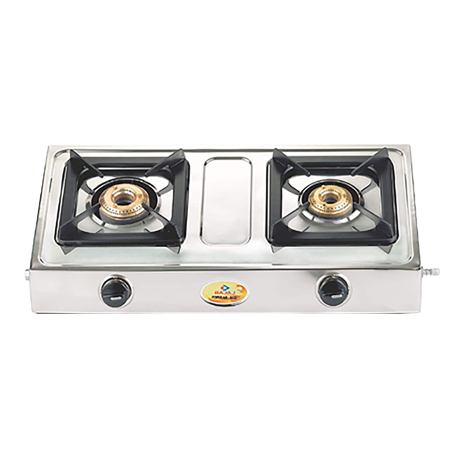 Bajaj 2BRSS6 2 Burner Stainless Steel Gas Stove (Unique SS Pan Support, Silver )_1