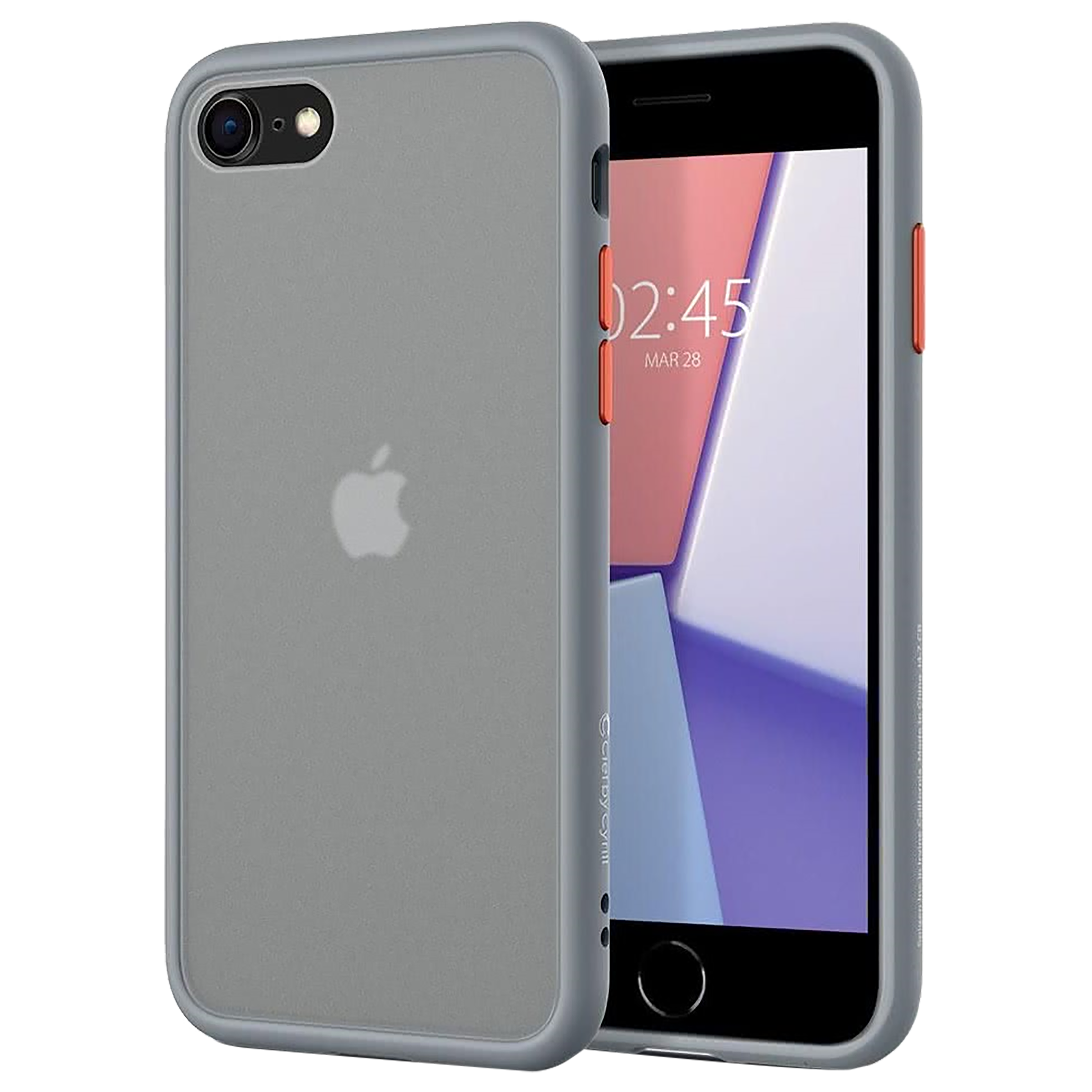 Spigen Cyrill Polycarbonate Back Case For iPhone SE  (Matte Finished, ACS00965, Gray)_1