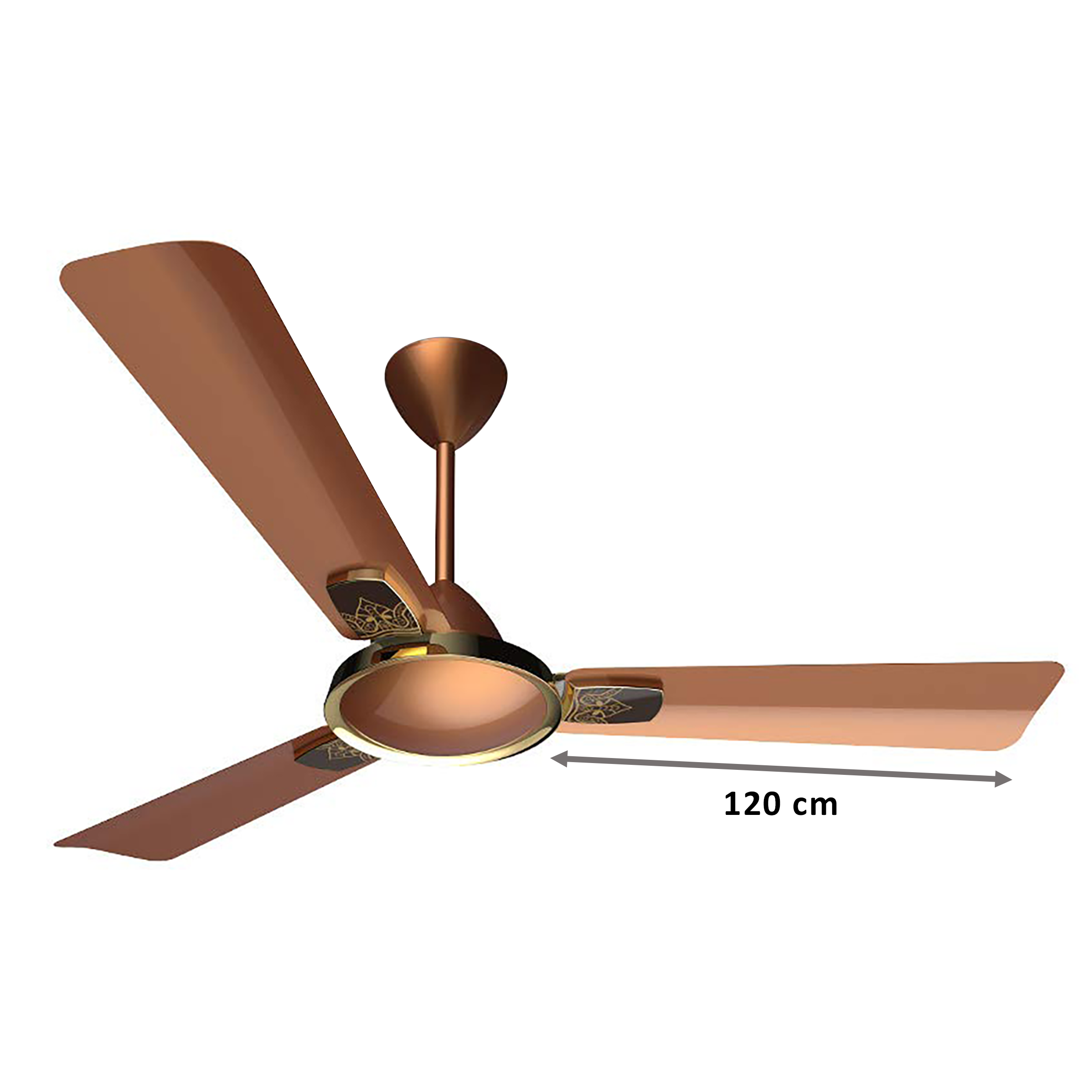 Crompton Markle Designer 120 cm 3 Blade Ceiling Fan (CFHSMKDG48ORGAD1S, Orange)_2