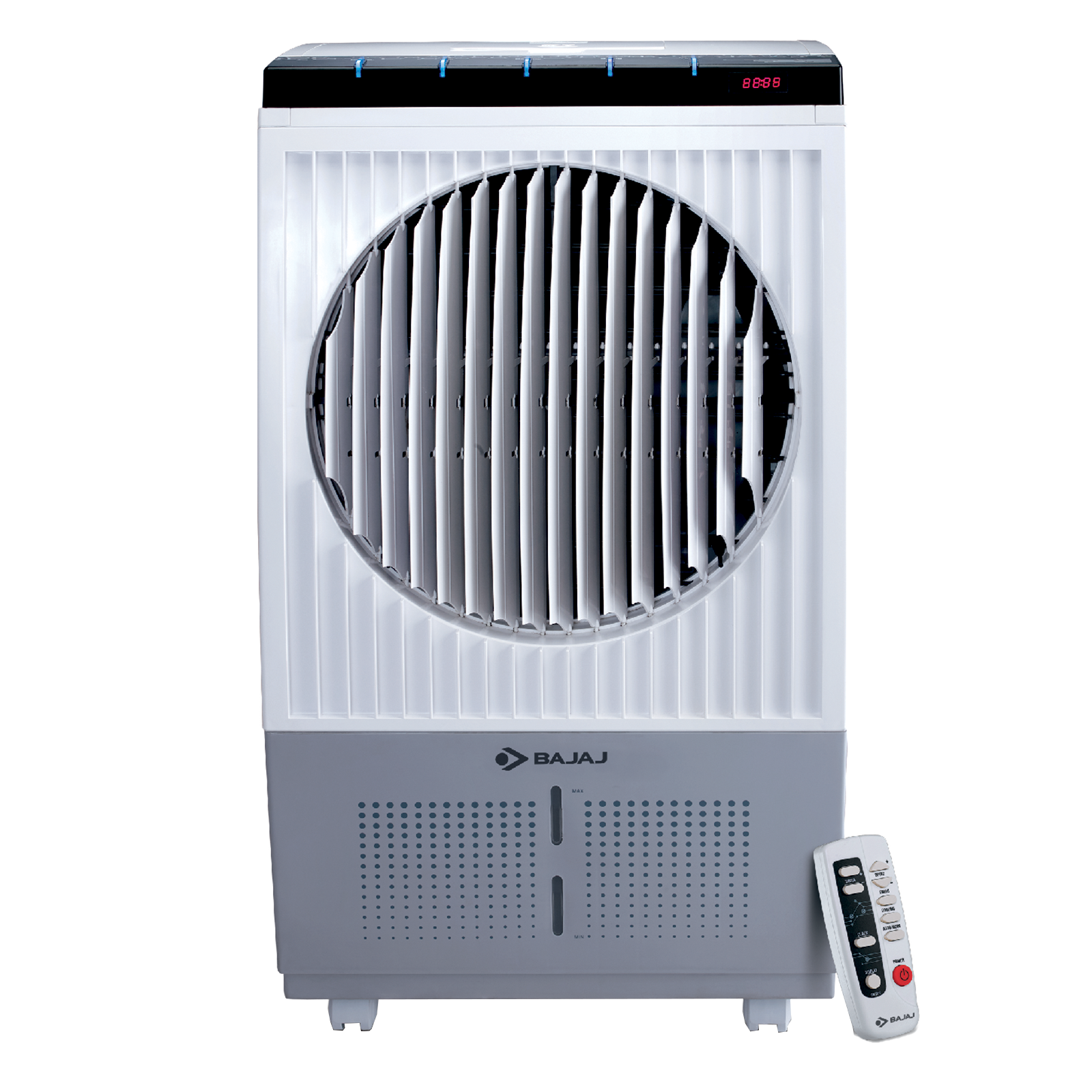 

Bajaj DC 102 DLX Digital 70 Litres Desert Air Cooler (3 Way Speed Control, White), No color