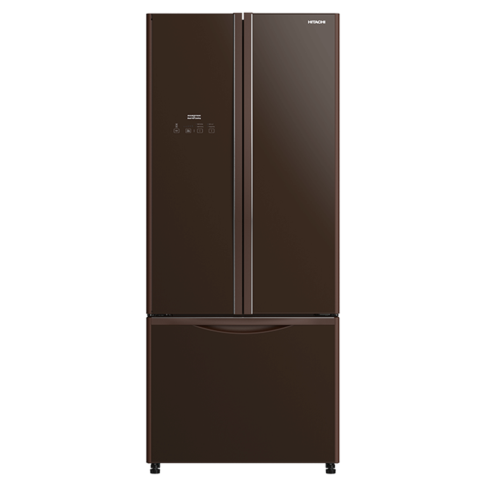 

Hitachi 511 Litres Frost Free Triple Door Bottom Mount Refrigerator with Dual Fan Cooling (R-WB560PND9, Glass Brown)