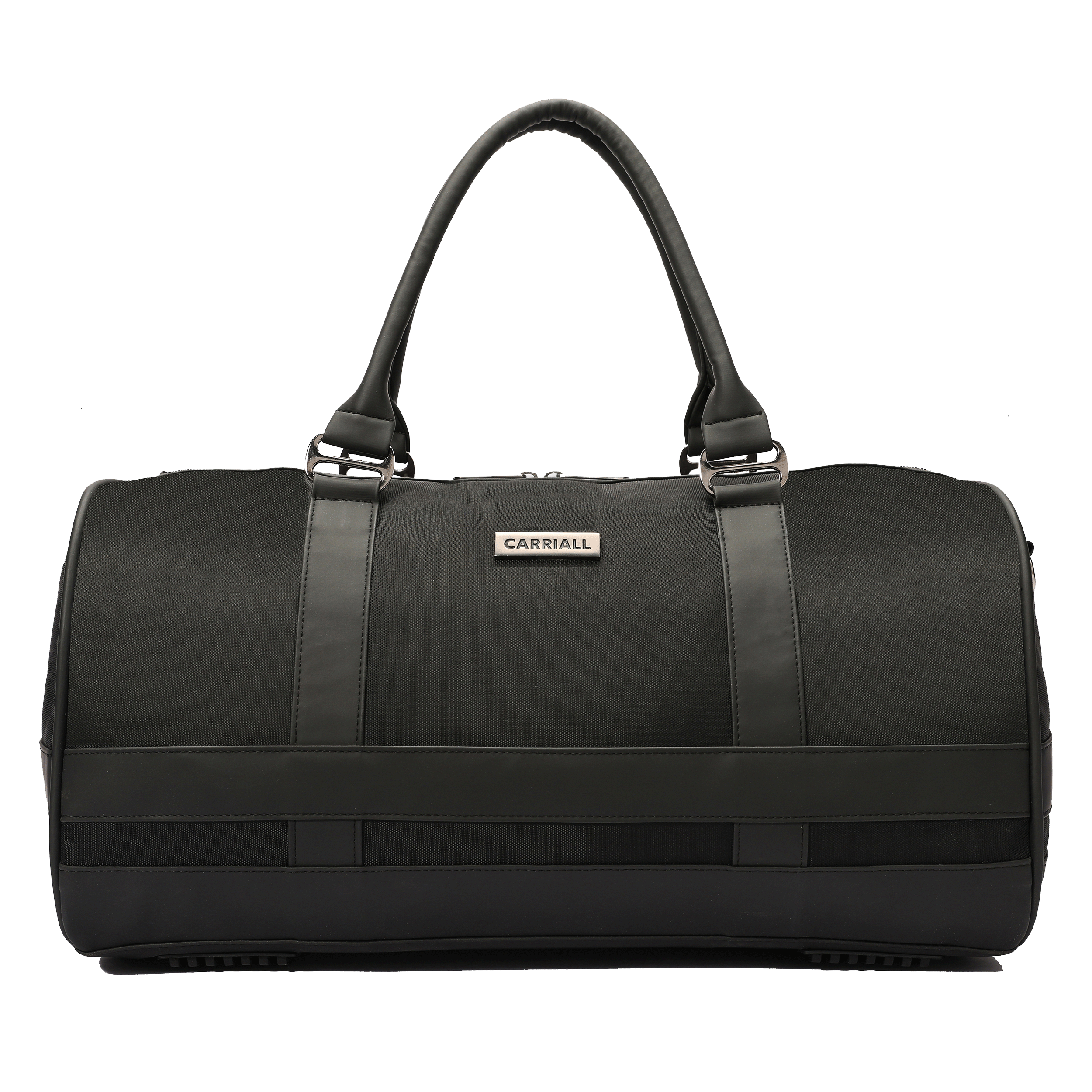 Carriall Astute Matte Finish Fabric Duffle Bag (Detachable Shoulder Strap, CADBASM01, Black)_1