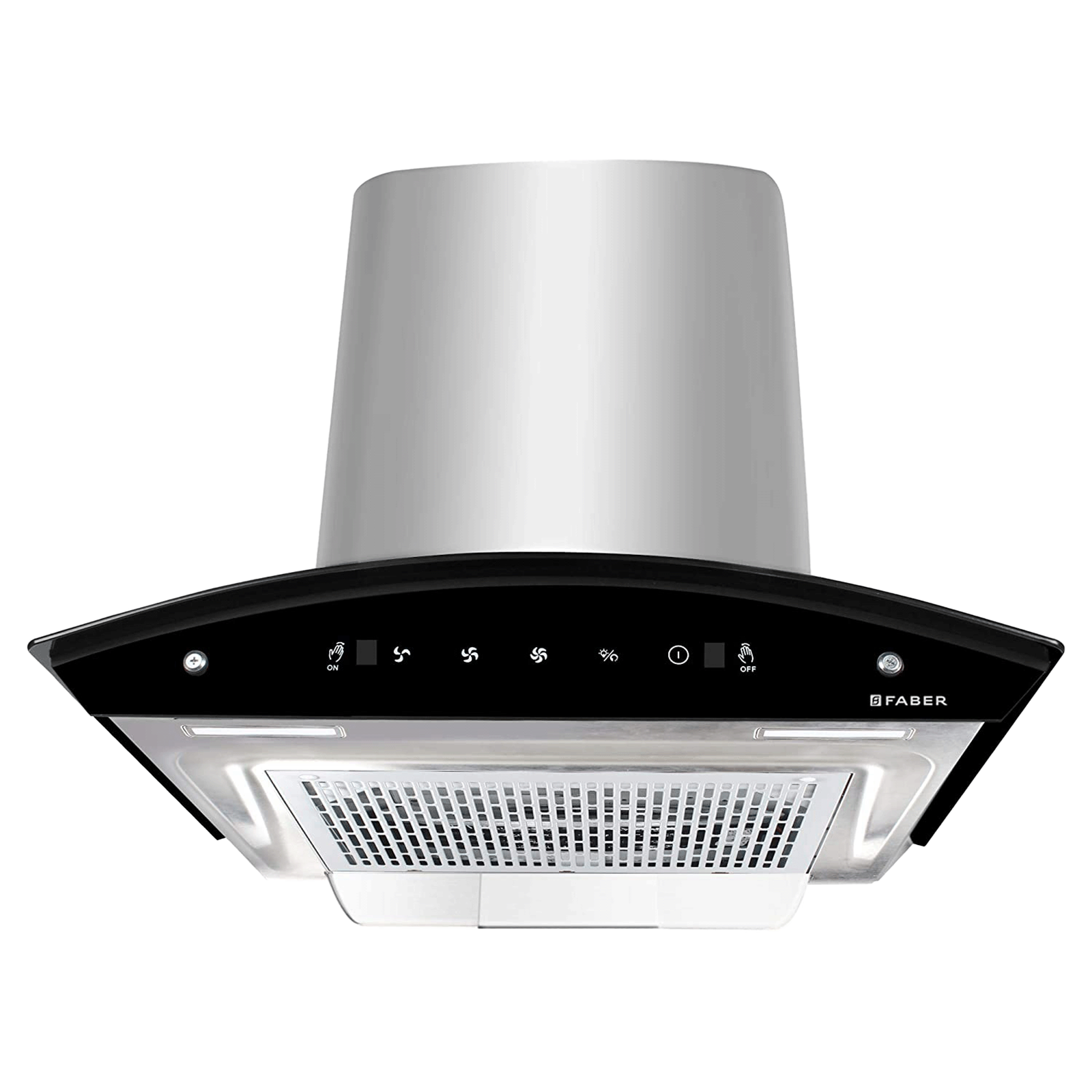 Faber Hood Orient Xpress HC SC SS 60 1200m³/hr 60 cm Filterless Chimney (325.0638.043, Black and Stainless Steel)_1
