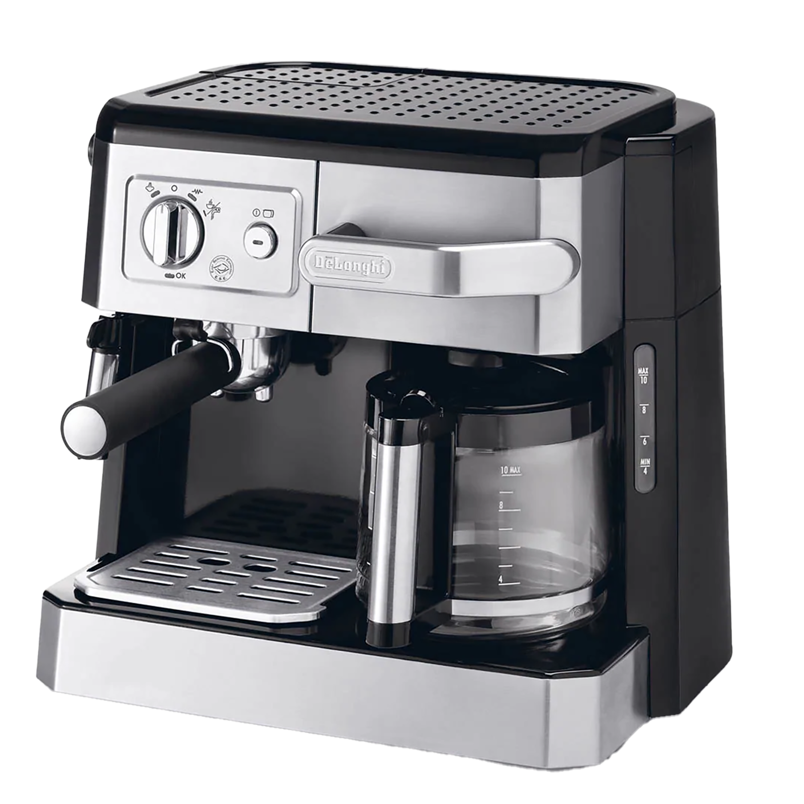DeLonghi 4 Cups Semi-Automatic Coffee Maker (Makes Expresso and Filter Coffee, BCO420, Black)_1