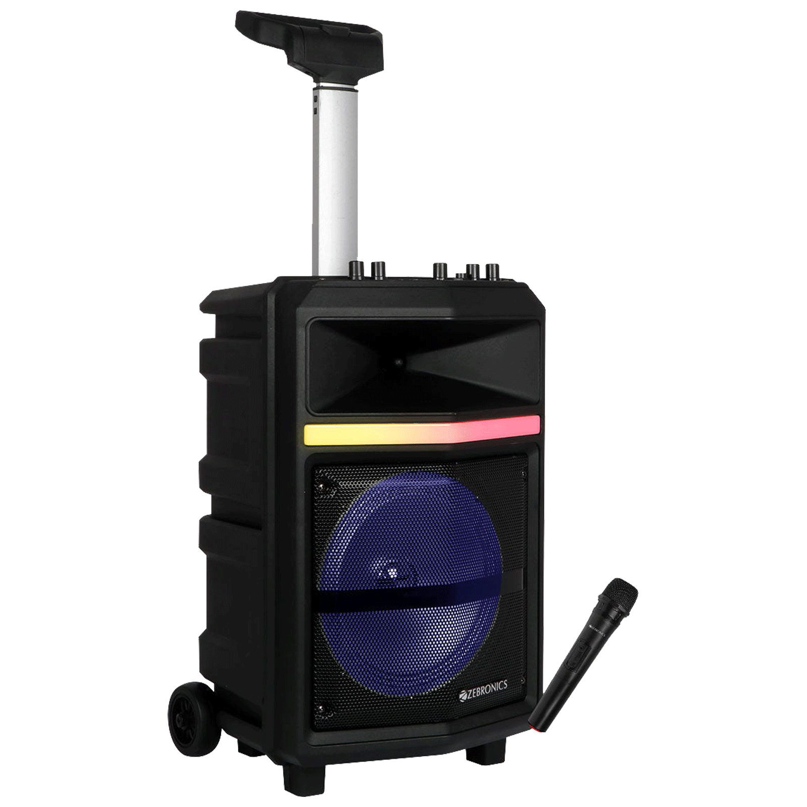 ZEBRONICS 28 Watts Hi-Fi Party Speaker (Portable Trolley Design, Zeb-Thump 100, Black)_1