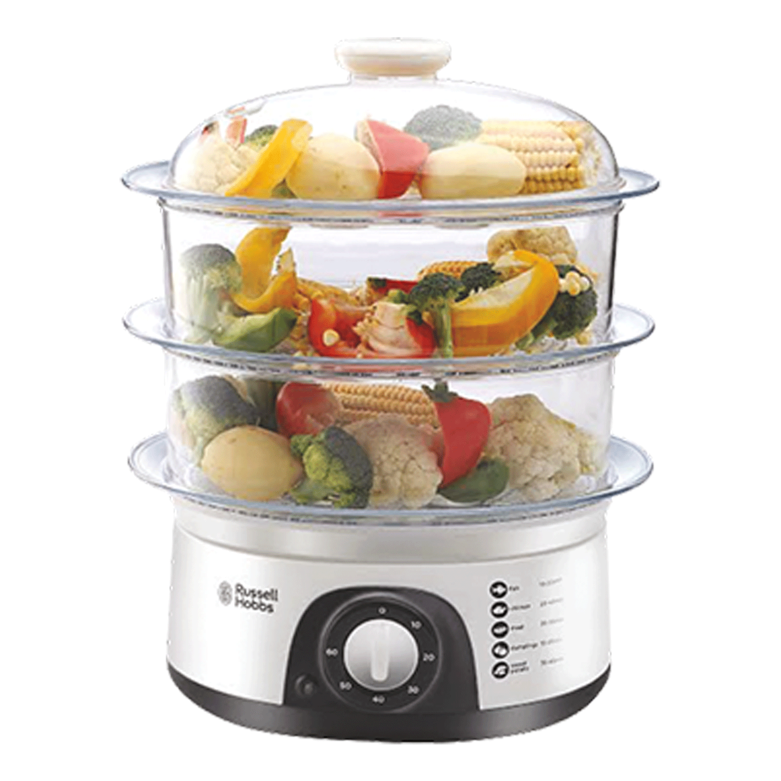 Russell Hobbs 9 Litre Electric Food Steamer (Transparent Lid, RFS800, White)_1
