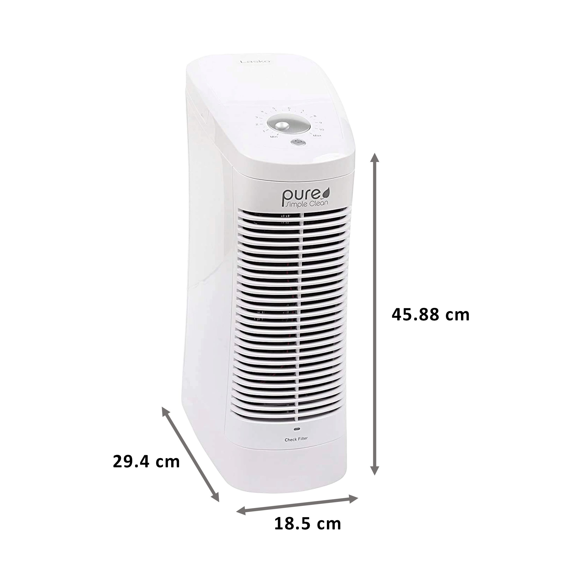 Lasko Electrostatic Quiet Fan Technology Air Purifier (Dishwasher Safe Filter, A504IN, White)_2