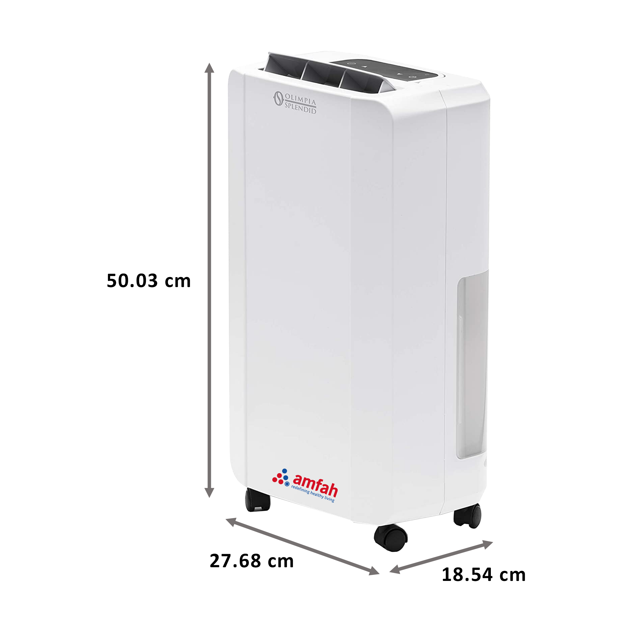 Amfah Filtration Dehumidifier (Ambient Humidity Display, AQUARIA SLIM 10 P, White)_2