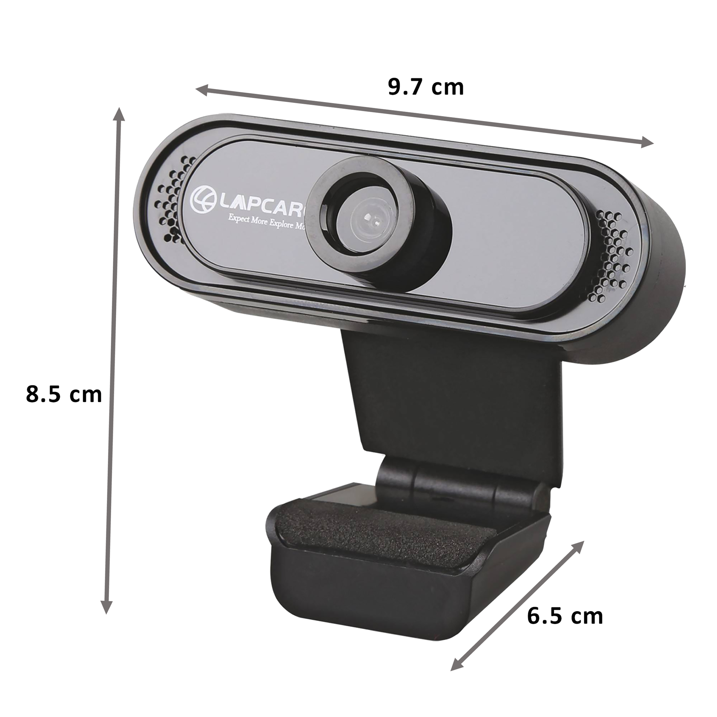 Lapcare Lapcam USB 720p HD Webcam (5 Glass Lens, LWC-042, Black)_1