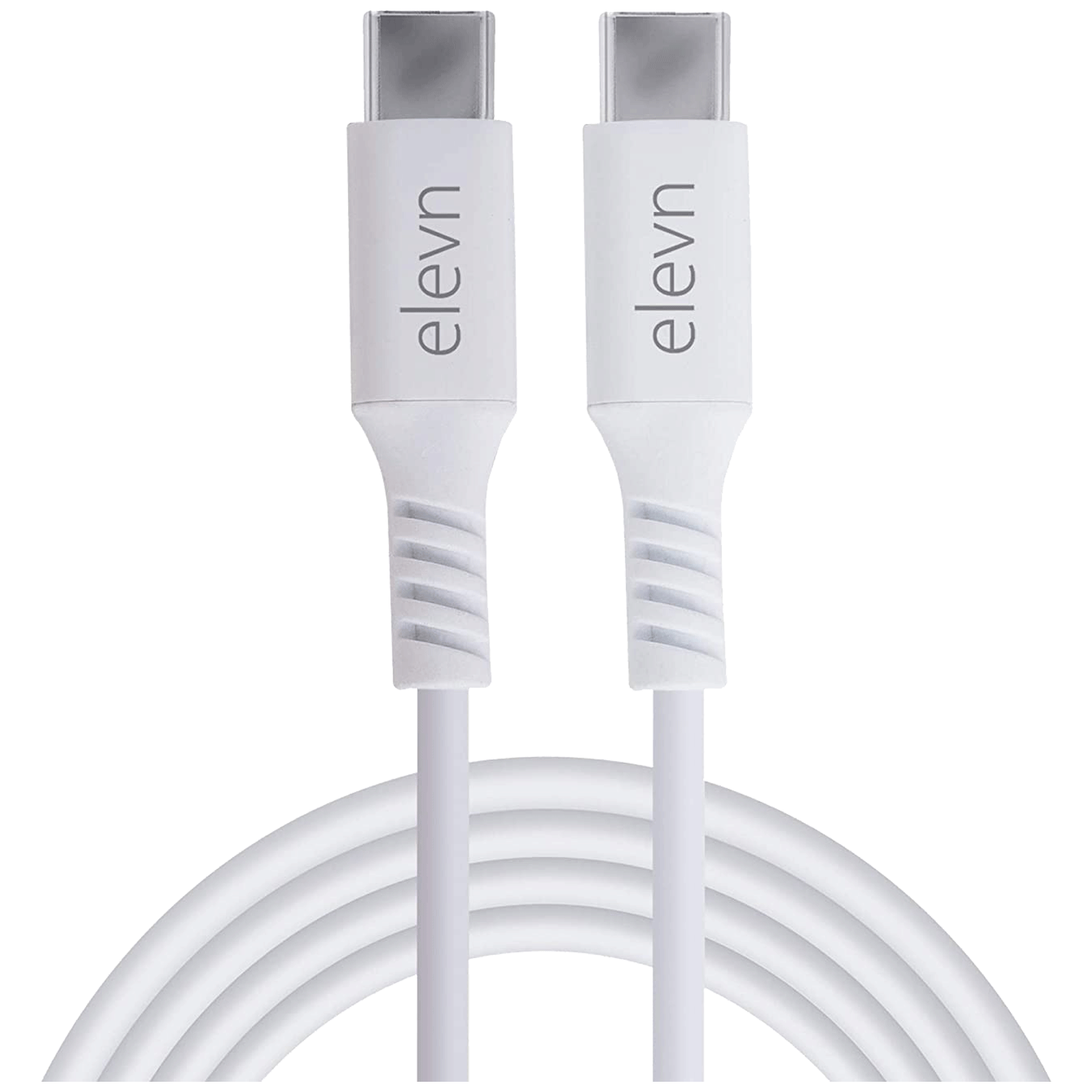 Elevn Flex TPE 1.2 Meter 3.2 Type-C to 3.2 Type-C Power/Charging and Data Transfer USB Cable (Fast Charge, EL_1.2CC, White)_1