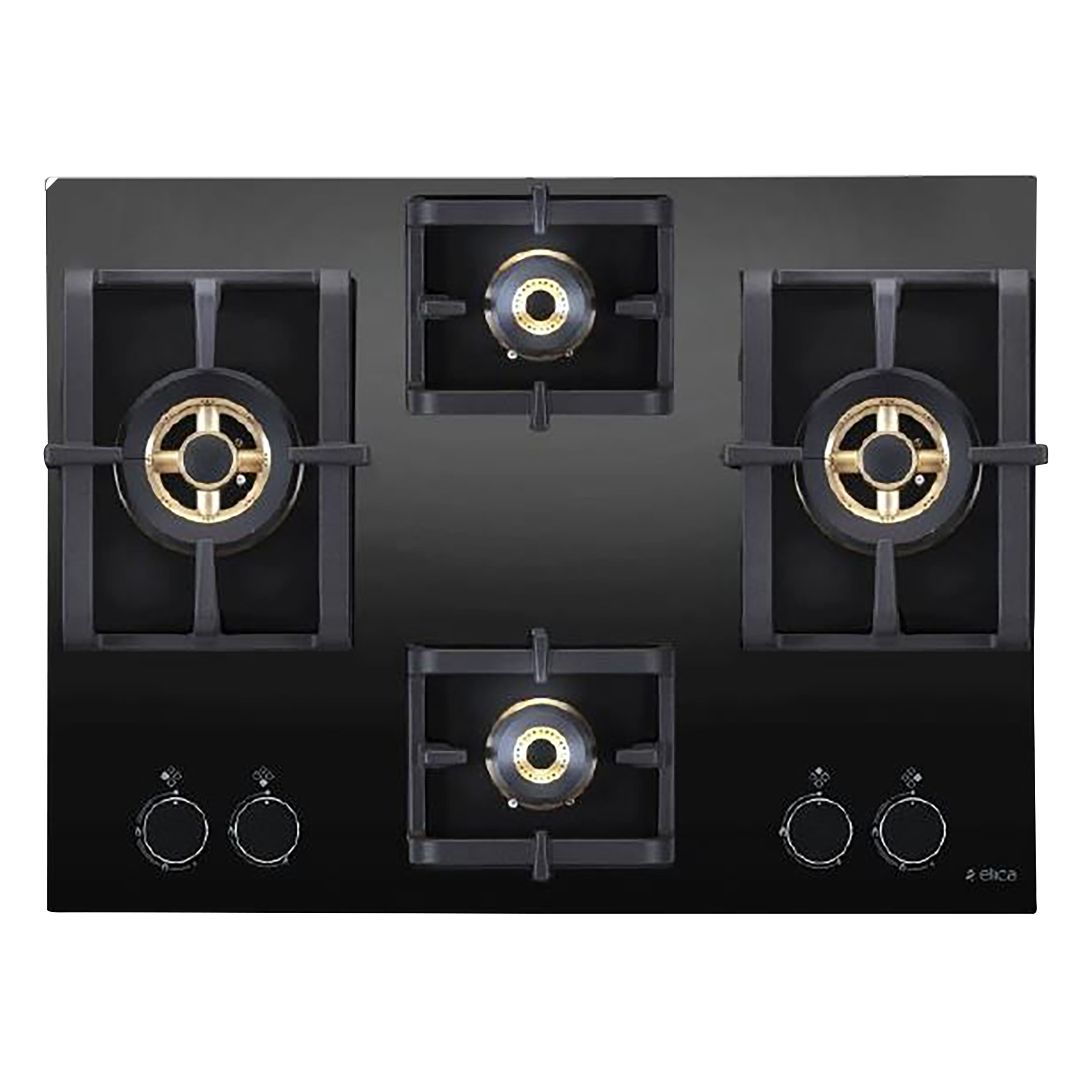 Elica Pro FB 4 Burner Glass Built-in Gas Hob (Electric Auto Ignition, 3145, Black)_1