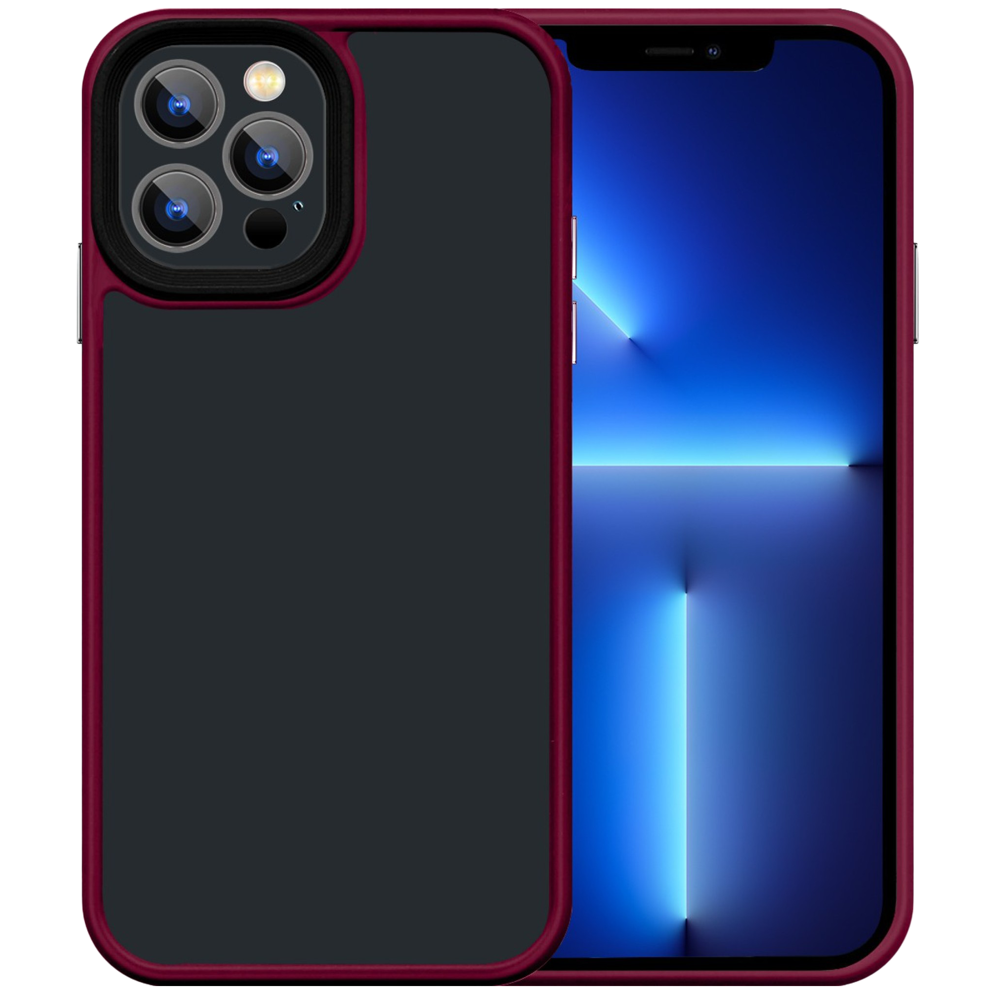 

Gripp Bolt Matte ‎Polycarbonate Back Case For iPhone 13 Pro (Wireless Charging Compatible, GR-IP13P-BLTBUR, Burgandy), No color