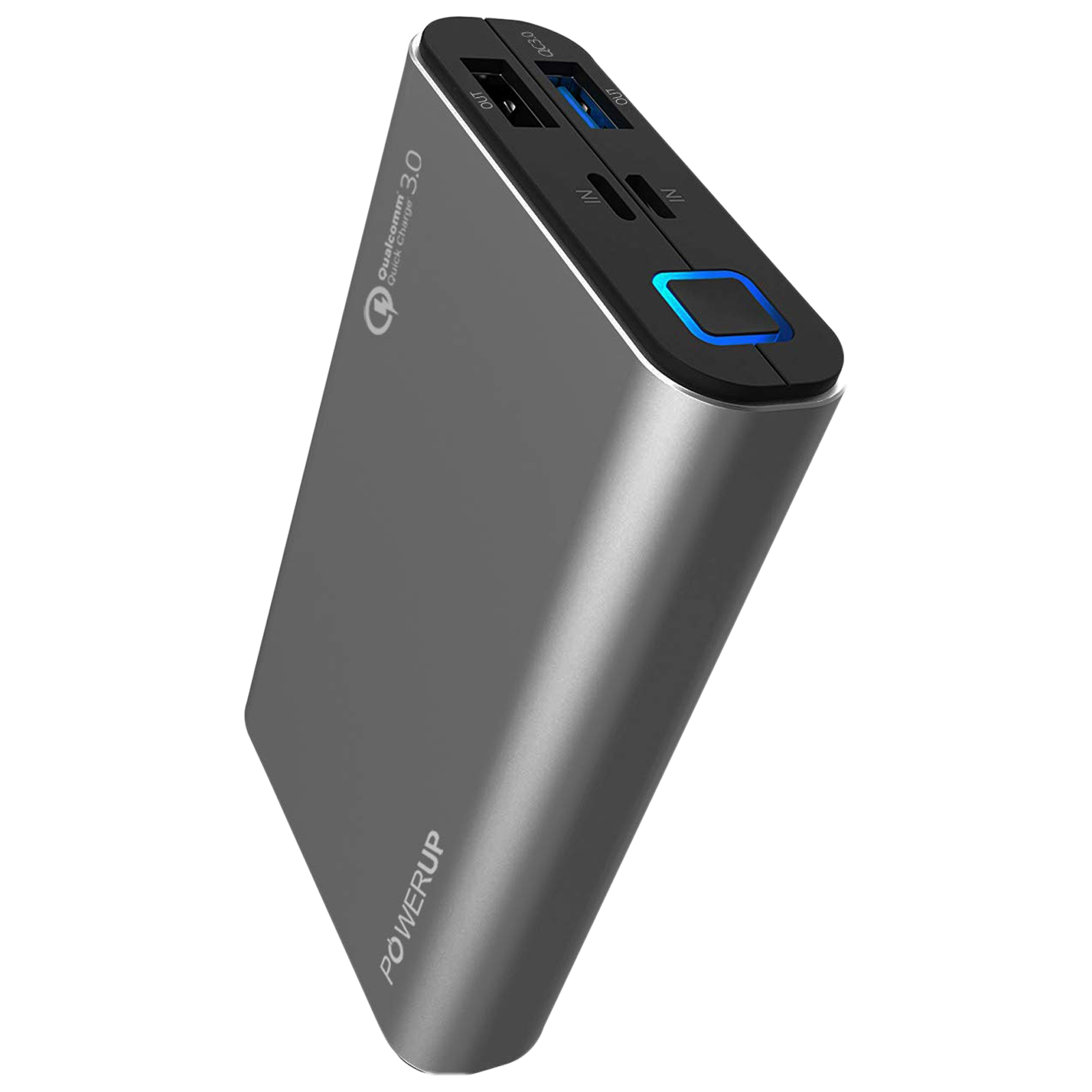 Powerup Stay Charged 10050mAh 2-Port Power Bank (Qualcomm Quick Charge 3.0 Technology, PUP-MPB10K-GMTb, Gun Metal)_1