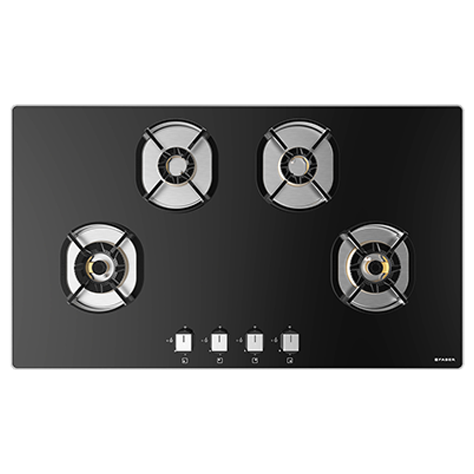 Faber Nexus HT904 CRS BR CI 4 Burner Stainless Steel Built-in Gas Hob (Auto Ignition, 1060657762, Black)_1