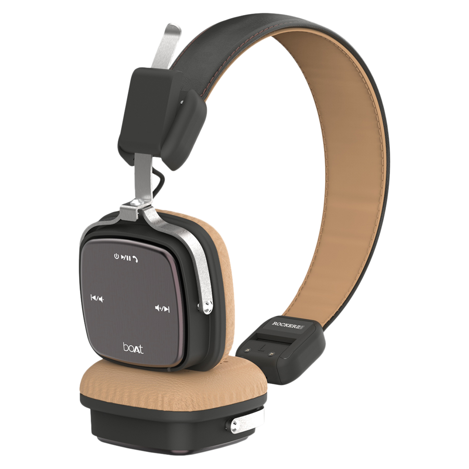 boAt Rockerz 610 On-Ear Wireless Headphones (Brown)_1