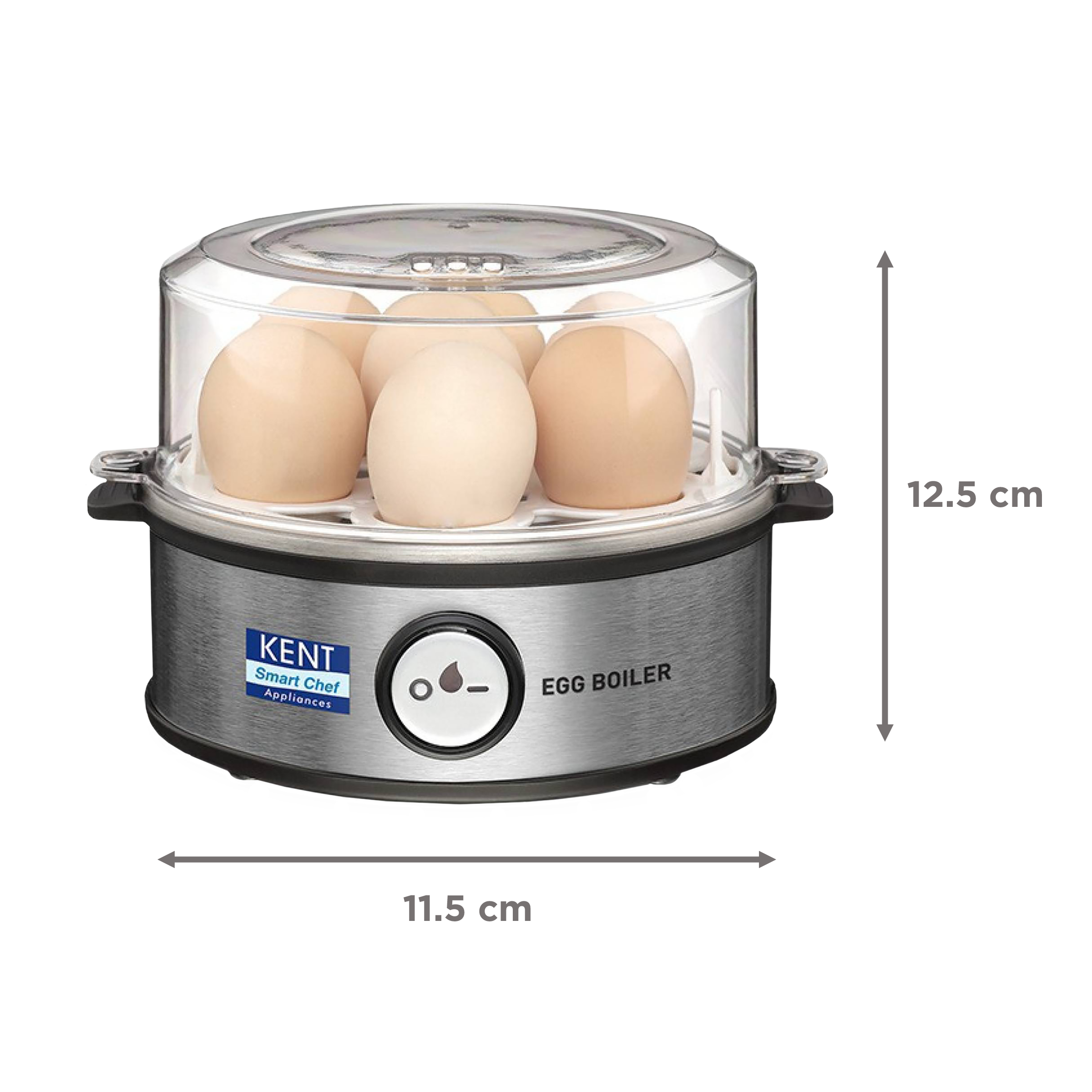 Kent Instant 7 Eggs Electric Egg Boiler (Automatic Power Off, 16020, Silver)_2