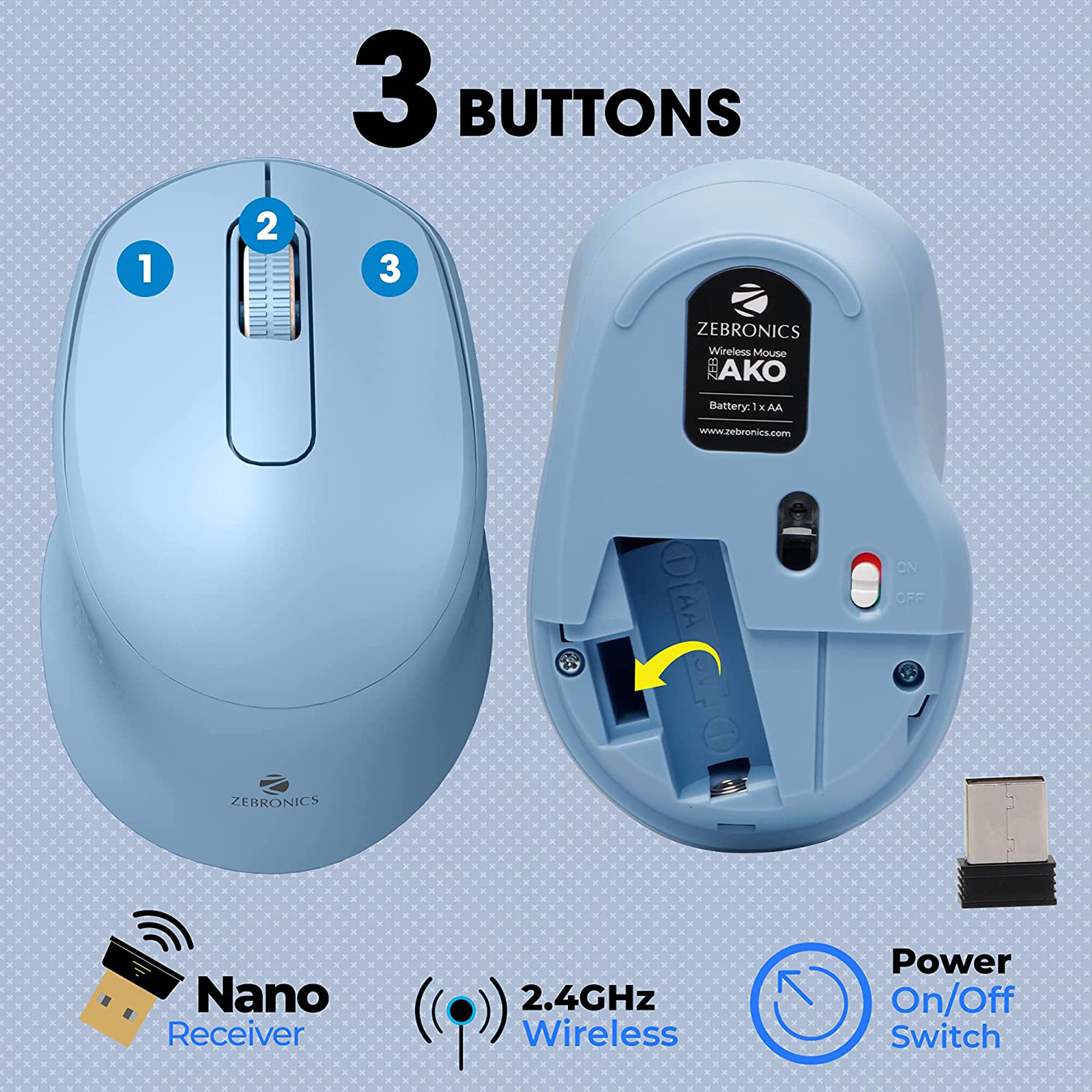 Zebronics Wireless Optical Mouse (High Precision, Zeb-Ako, Blue)_3