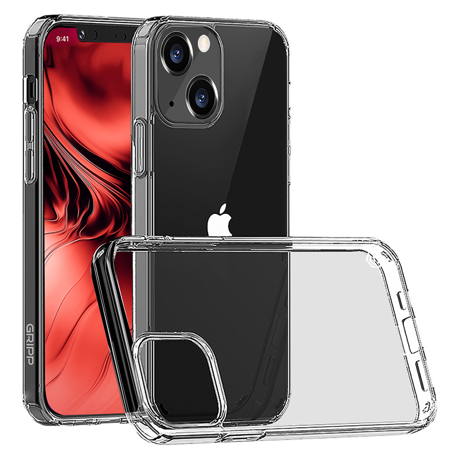 

Gripp Polycarbonate Back Case For Apple iPhone 13 Mini (Scratch Resistance, GR-IP13S-CLR, Transparent), No color