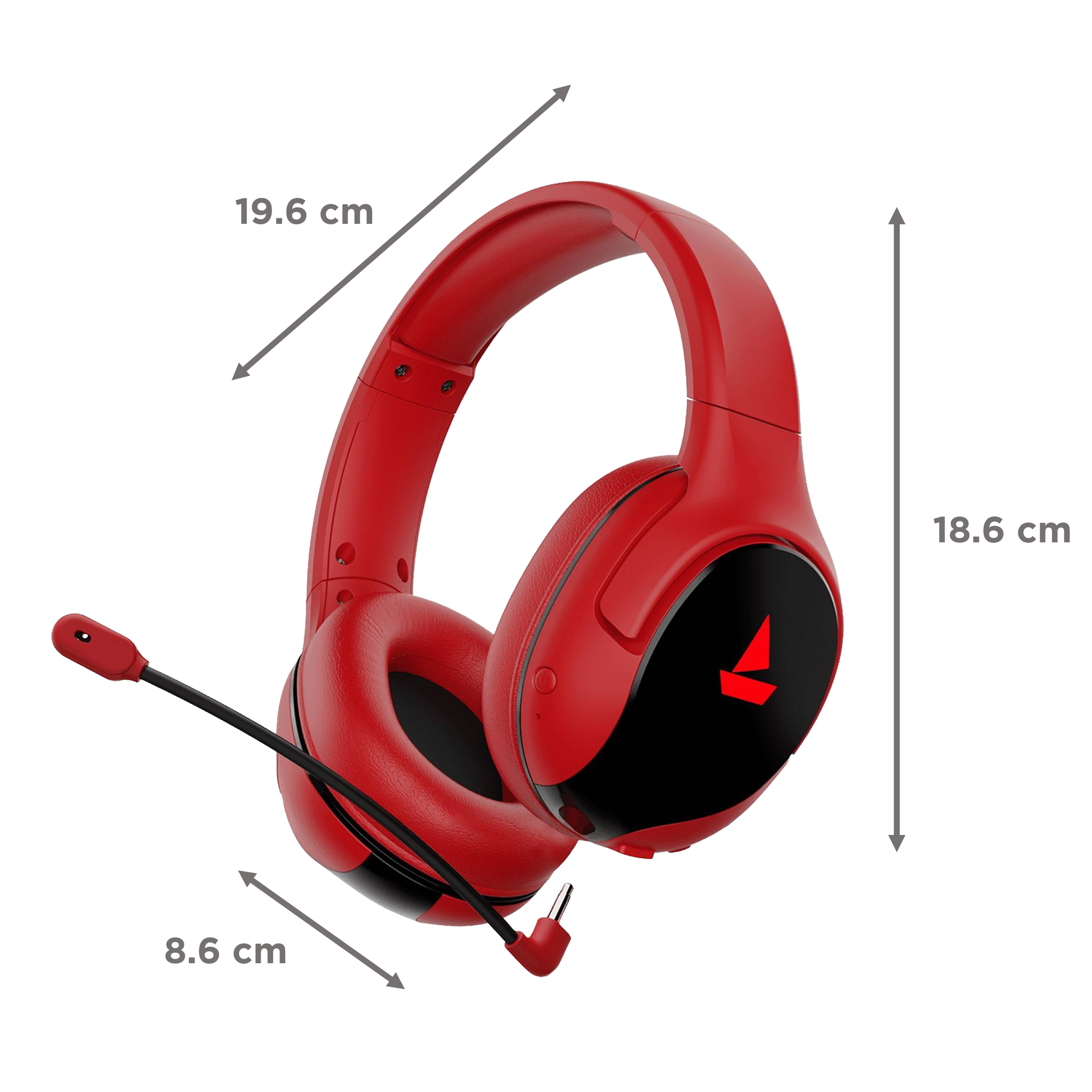 boAt Immortal IM-1300 Over-Ear Wireless Gaming Headphone with Mic (Bluetooth 5.1, Driverless 3D Spatial Sound, Raging Red)_2