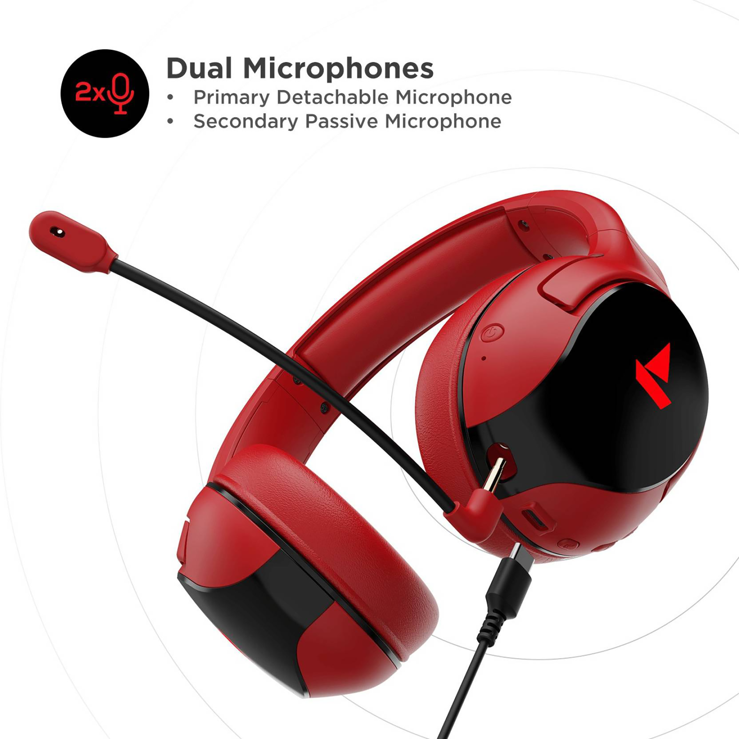 boAt Immortal IM-1300 Over-Ear Wireless Gaming Headphone with Mic (Bluetooth 5.1, Driverless 3D Spatial Sound, Raging Red)_3