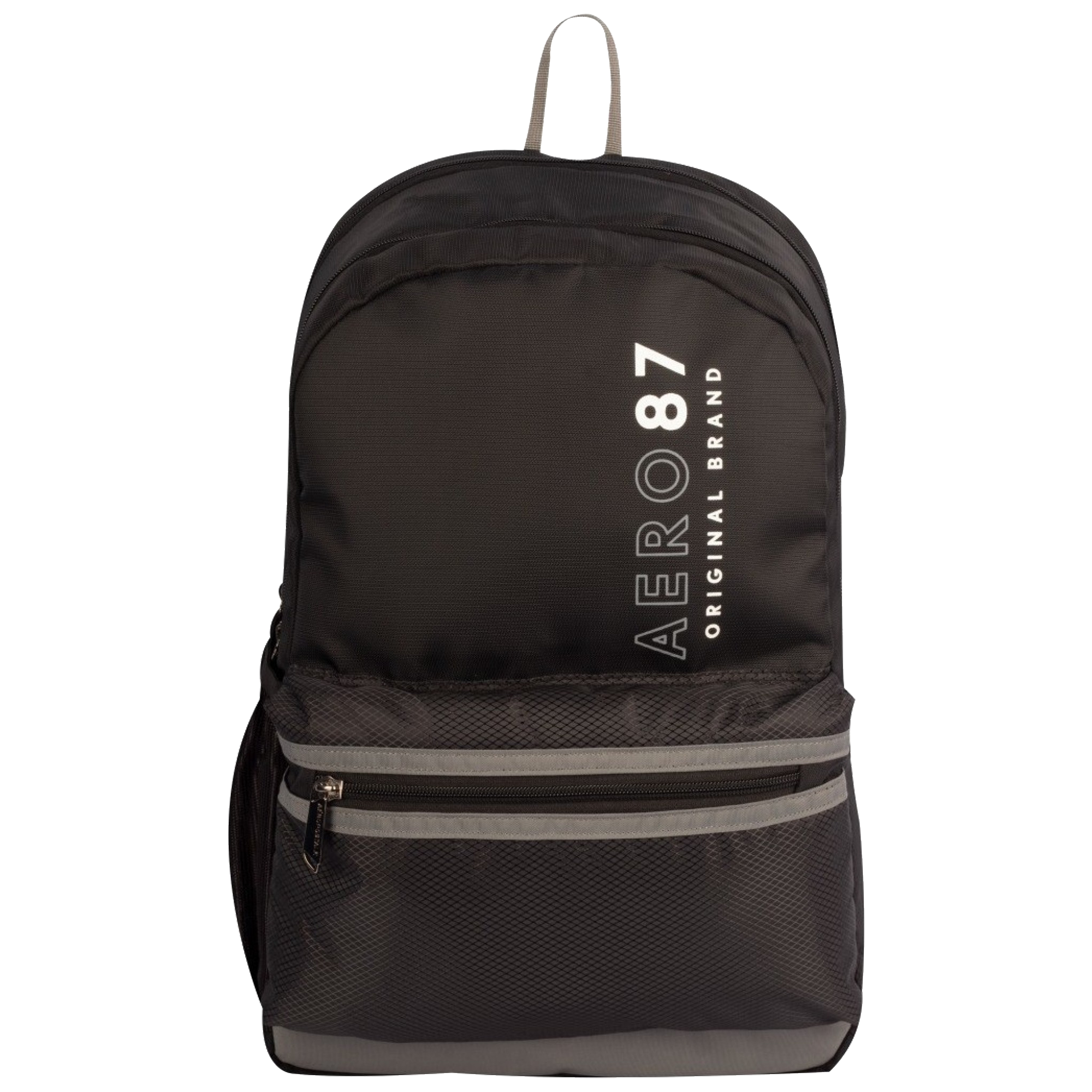 Aeropostale Take Off 20 Litres Nylon Backpack (Waterproof, AERO-BP-1001-BLK_G, Black/Grey)