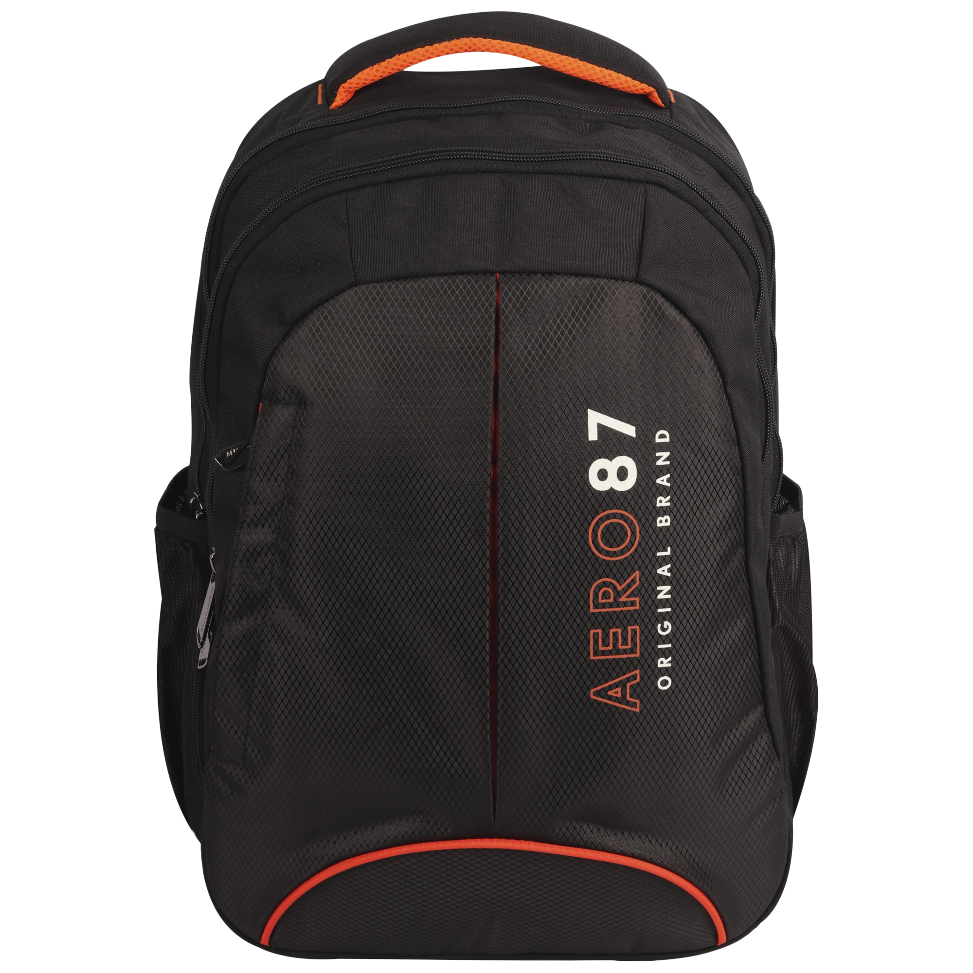Aeropostale Tempest 20 Litres Nylon Backpack (Waterproof, AERO-BP-1006-BLK_O, Black/Orange)_1