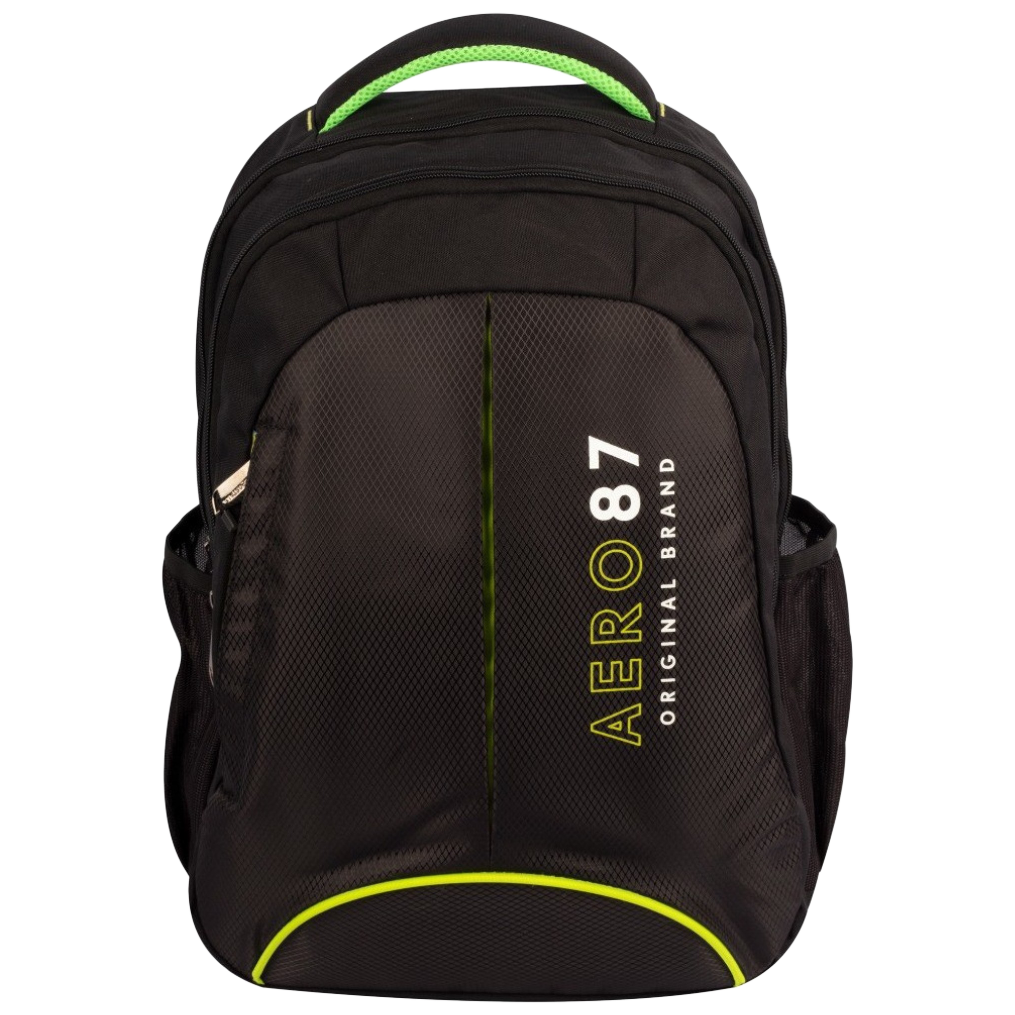 Aeropostale Tempest 20 Litres Nylon Backpack (Waterproof, AERO-BP-1006-BLK_P, Black/Parrot Green)