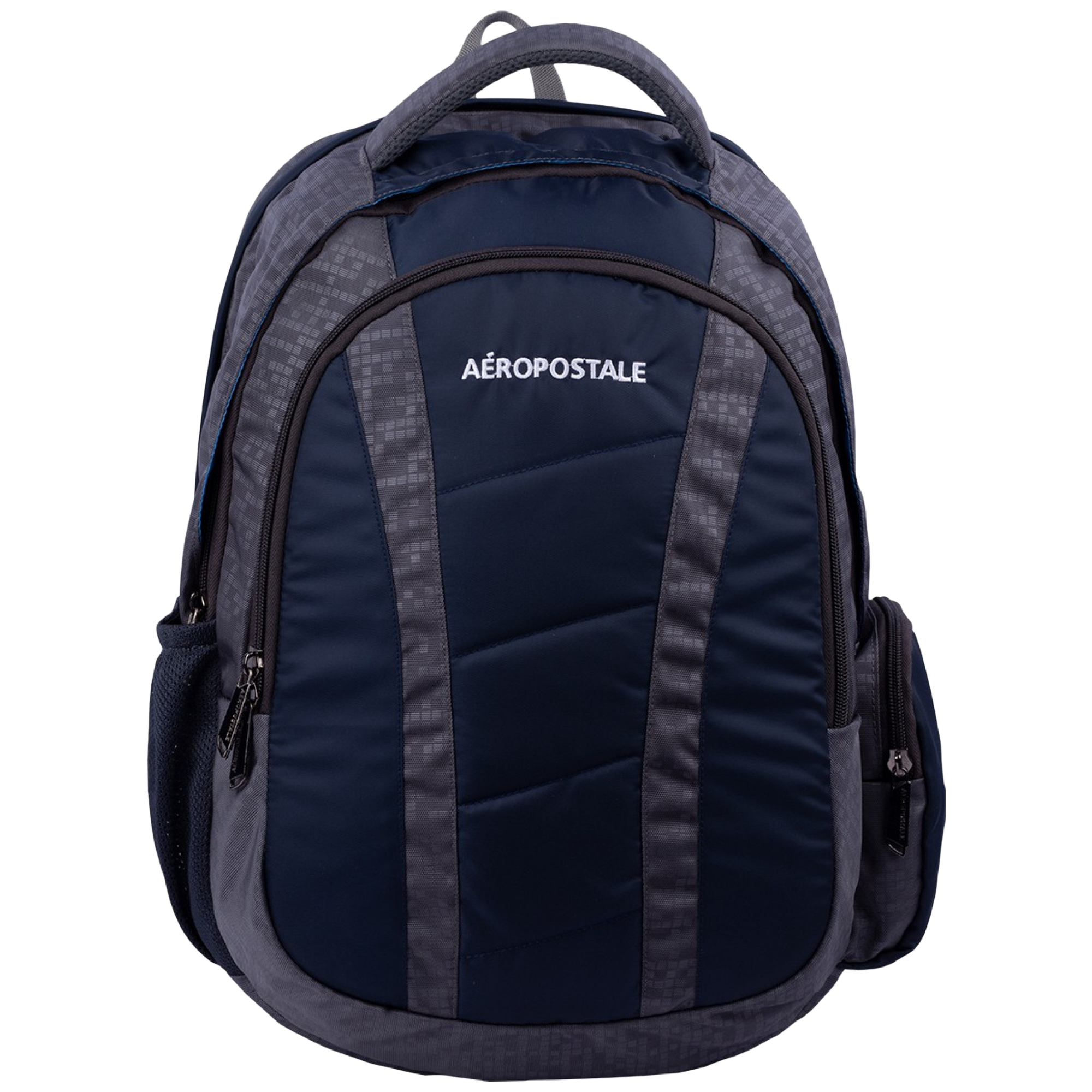 Aeropostale Wanderlust 30 Litres Polyester Backpack (Waterproof, AERO-BP-1008-GRY/N, Grey/Navy Blue)_1