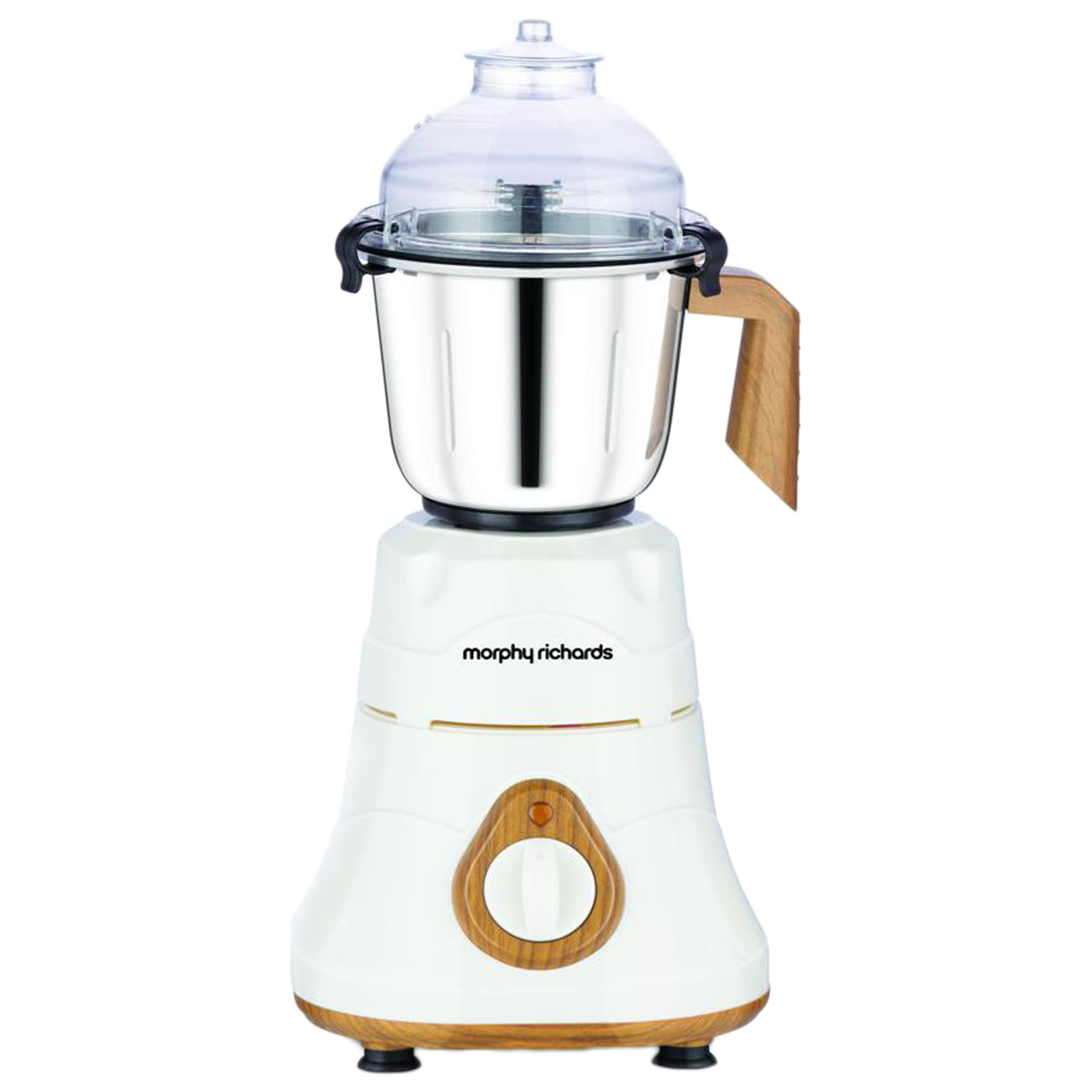Morphy Richards Brut 800 Watts 3 Jars Mixer Grinder (Silicon Gaskets, 640110, Wood Finish with Parker White)_2