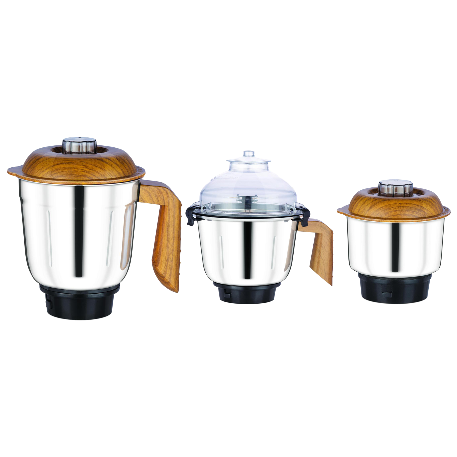 Morphy Richards Brut 800 Watts 3 Jars Mixer Grinder (Silicon Gaskets, 640110, Wood Finish with Parker White)_3