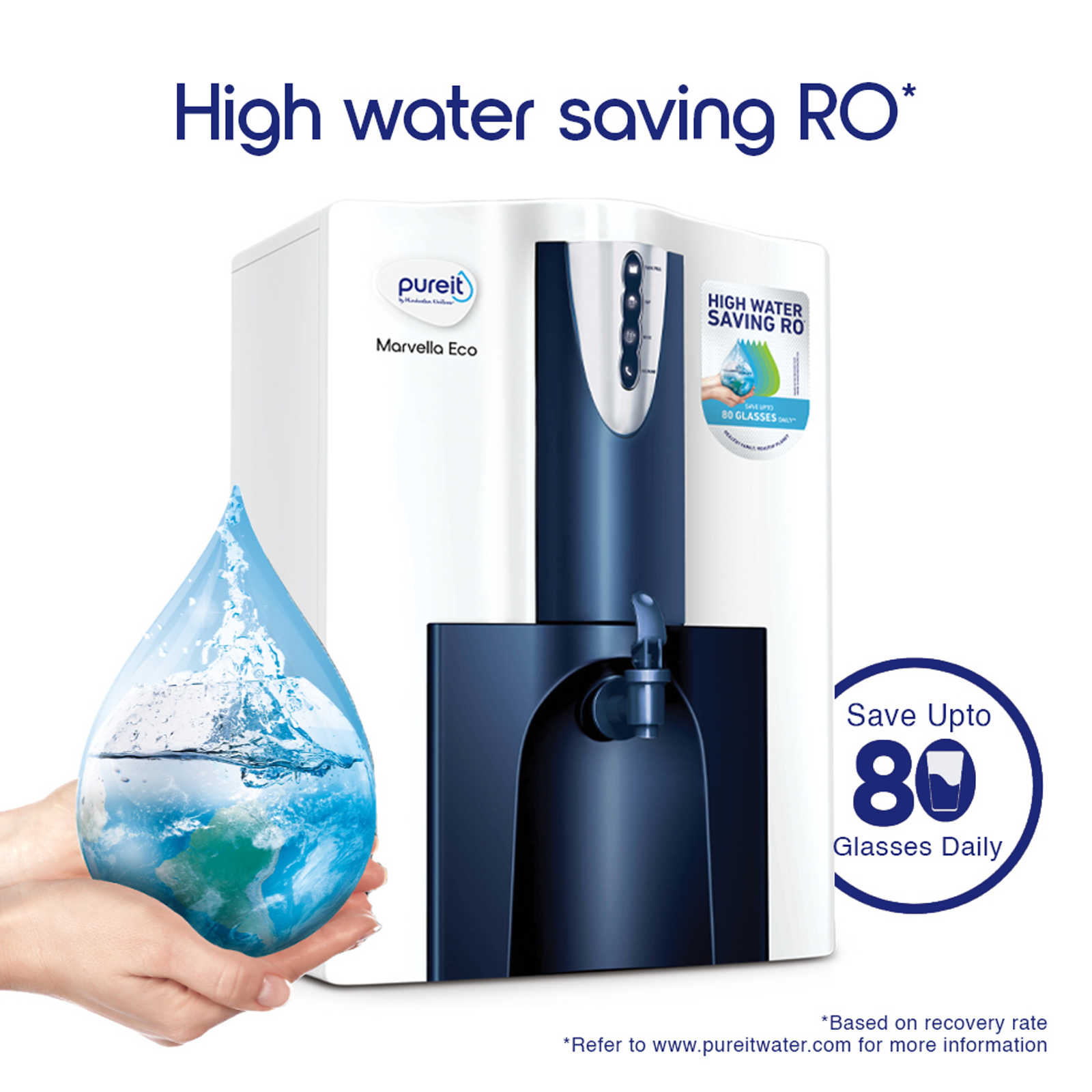 Pureit Marvella Eco RO+UV Electrical Water Purifier (7 Stage Purification, WPNT500, White and Blue)_4