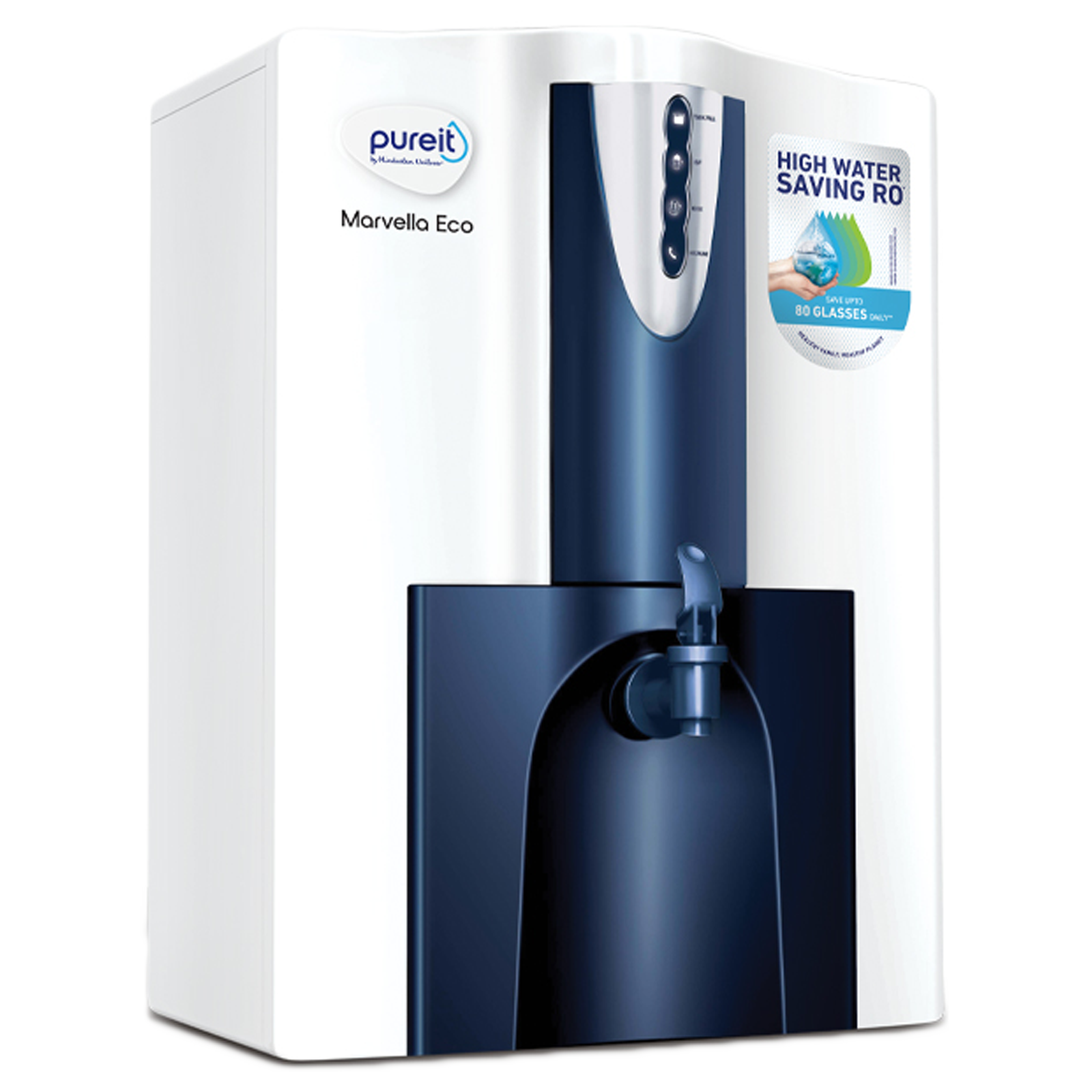 Pureit Marvella Eco RO+UV Electrical Water Purifier (7 Stage Purification, WPNT500, White and Blue)