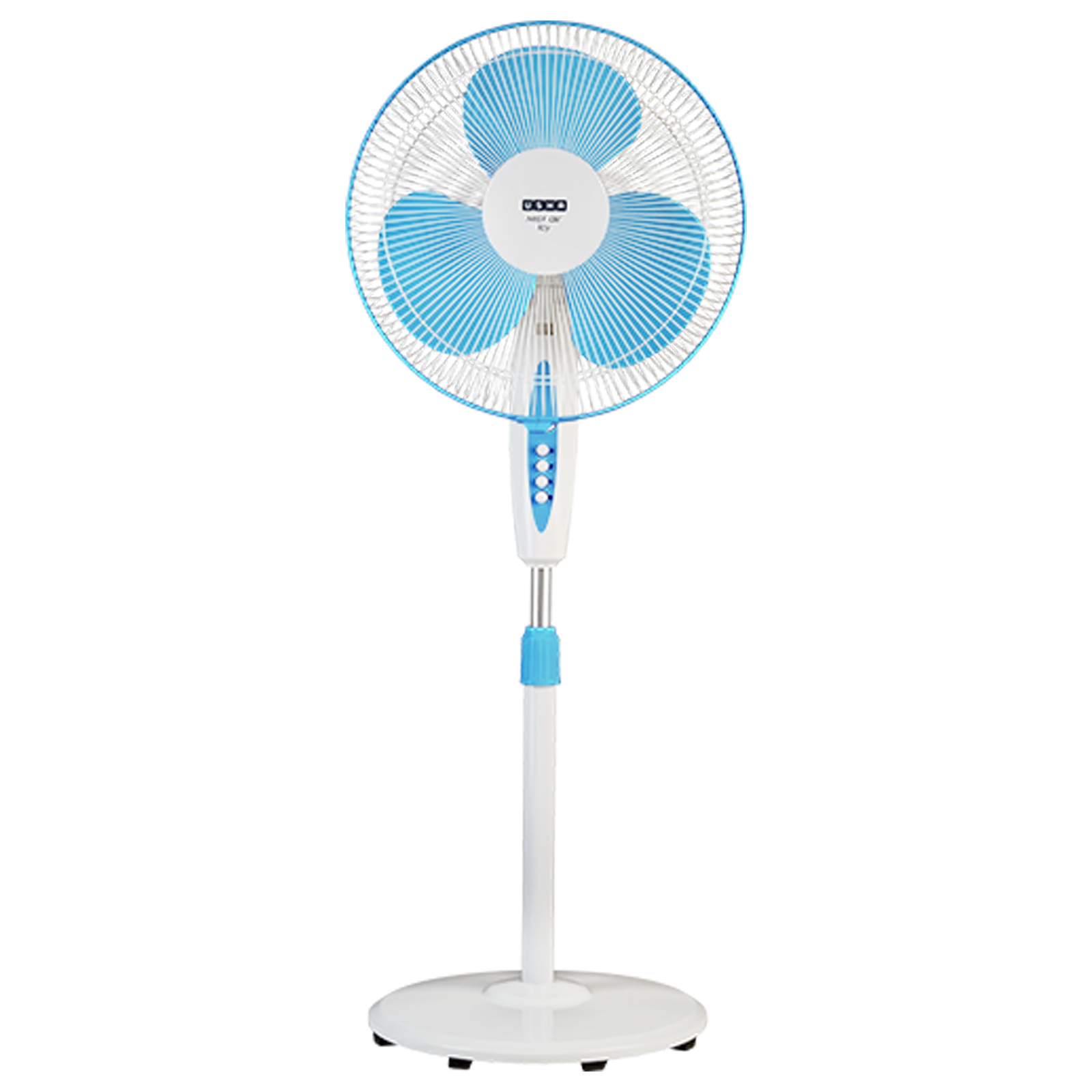 eksekverbar Mig selv skrivebord Buy Usha Mist Air Flo 400cm Sweep 3 Blade Pedestal Fan (4020 m³/hr,  13102MAF4022, Light Blue) Online - Croma